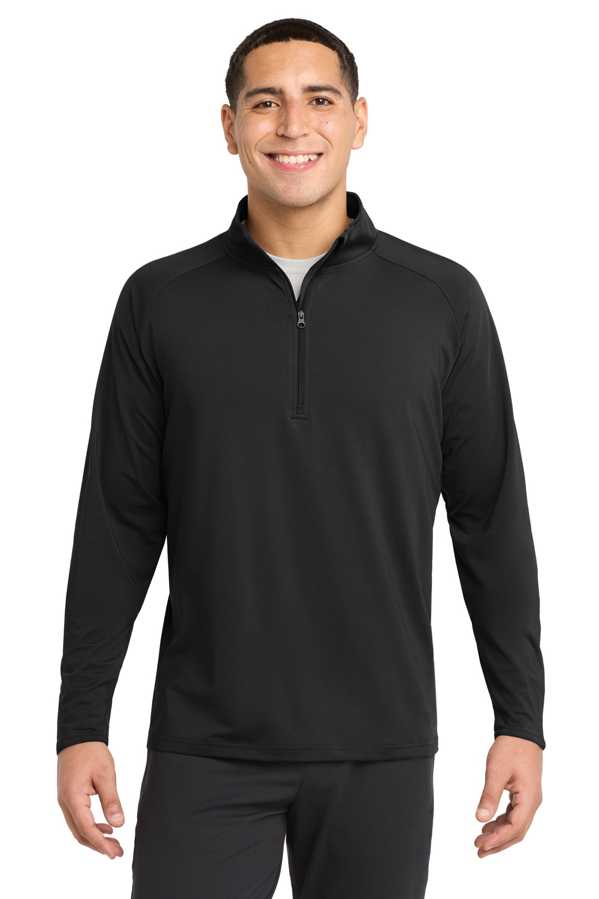 Custom Embroidery or DTF Print - Sport-Tek ® Tall Sport-Wick ® Stretch 1/4-Zip Pullover. TST850