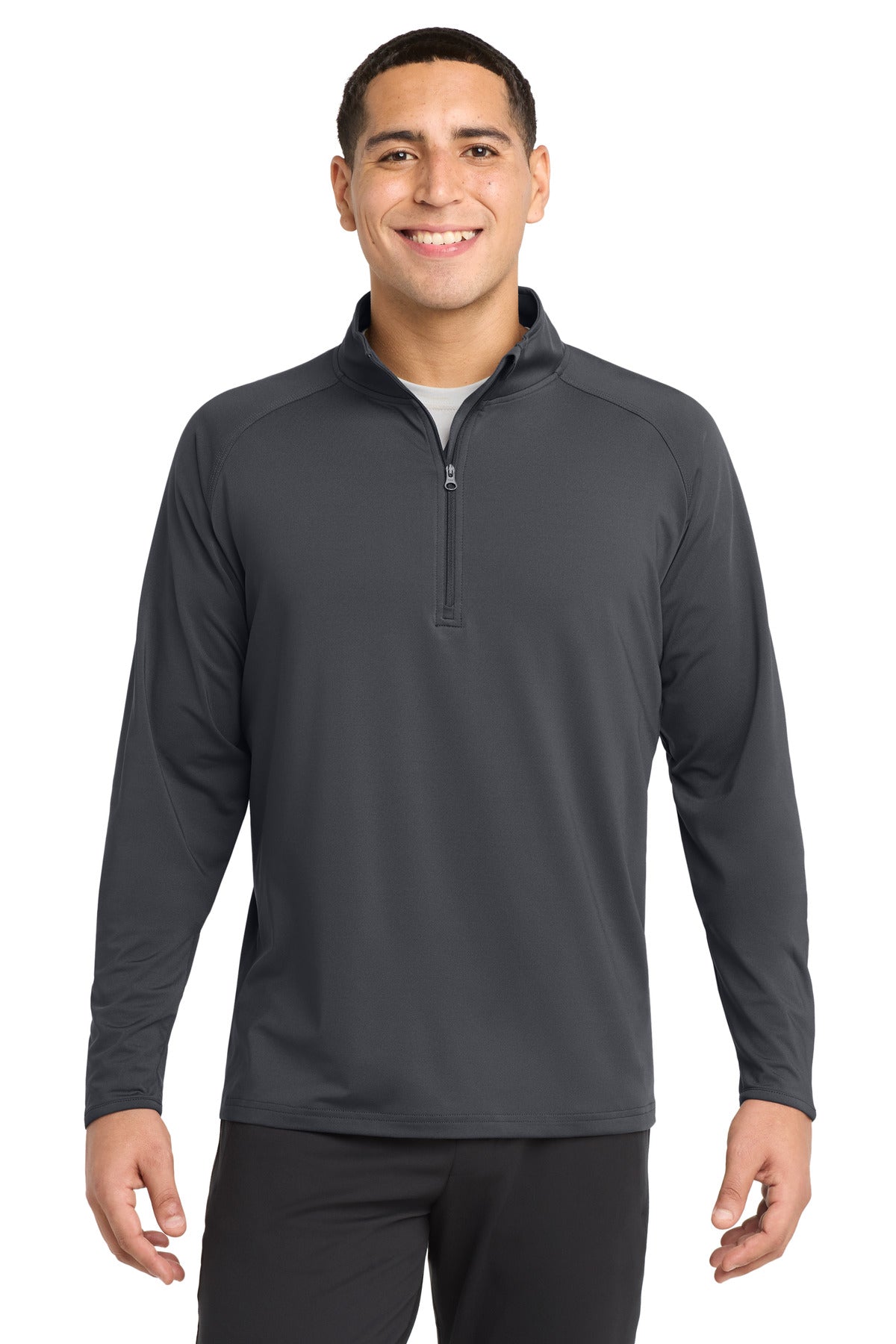Custom Embroidery or DTF Print - Sport-Tek ® Tall Sport-Wick ® Stretch 1/4-Zip Pullover. TST850