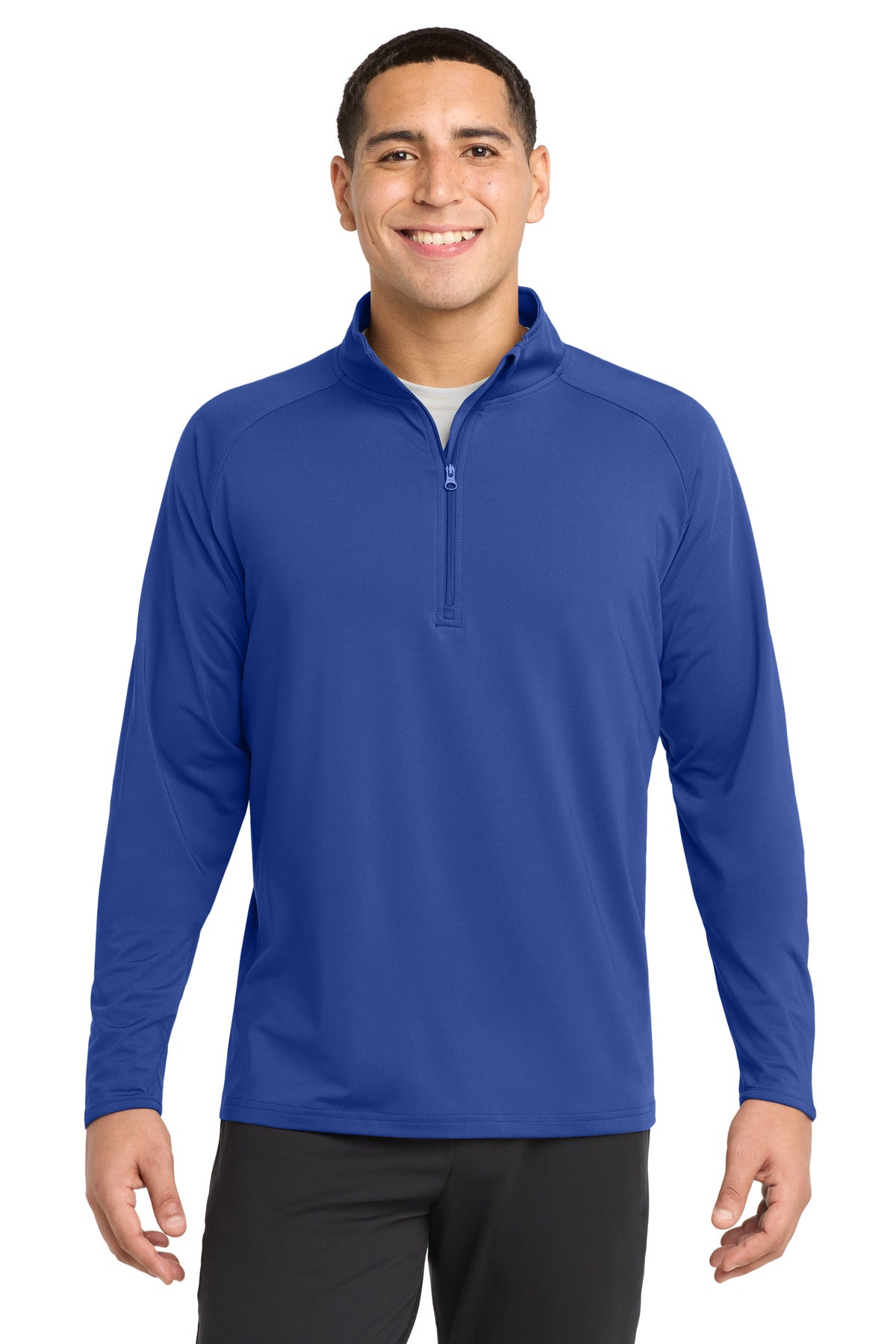 Custom Embroidery or DTF Print - Sport-Tek ® Tall Sport-Wick ® Stretch 1/4-Zip Pullover. TST850