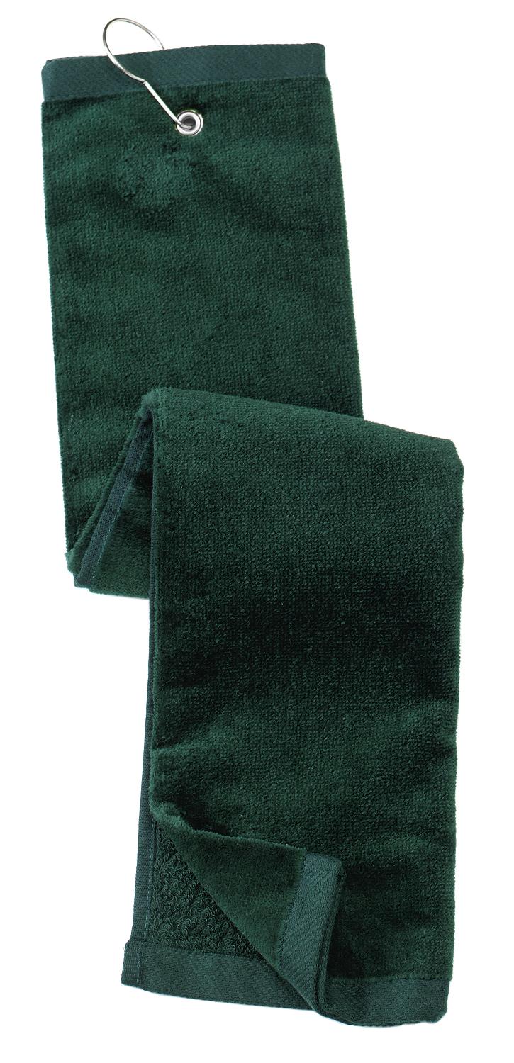 Custom Embroidered - Port Authority® Grommeted Tri-Fold Golf Towel.  TW50