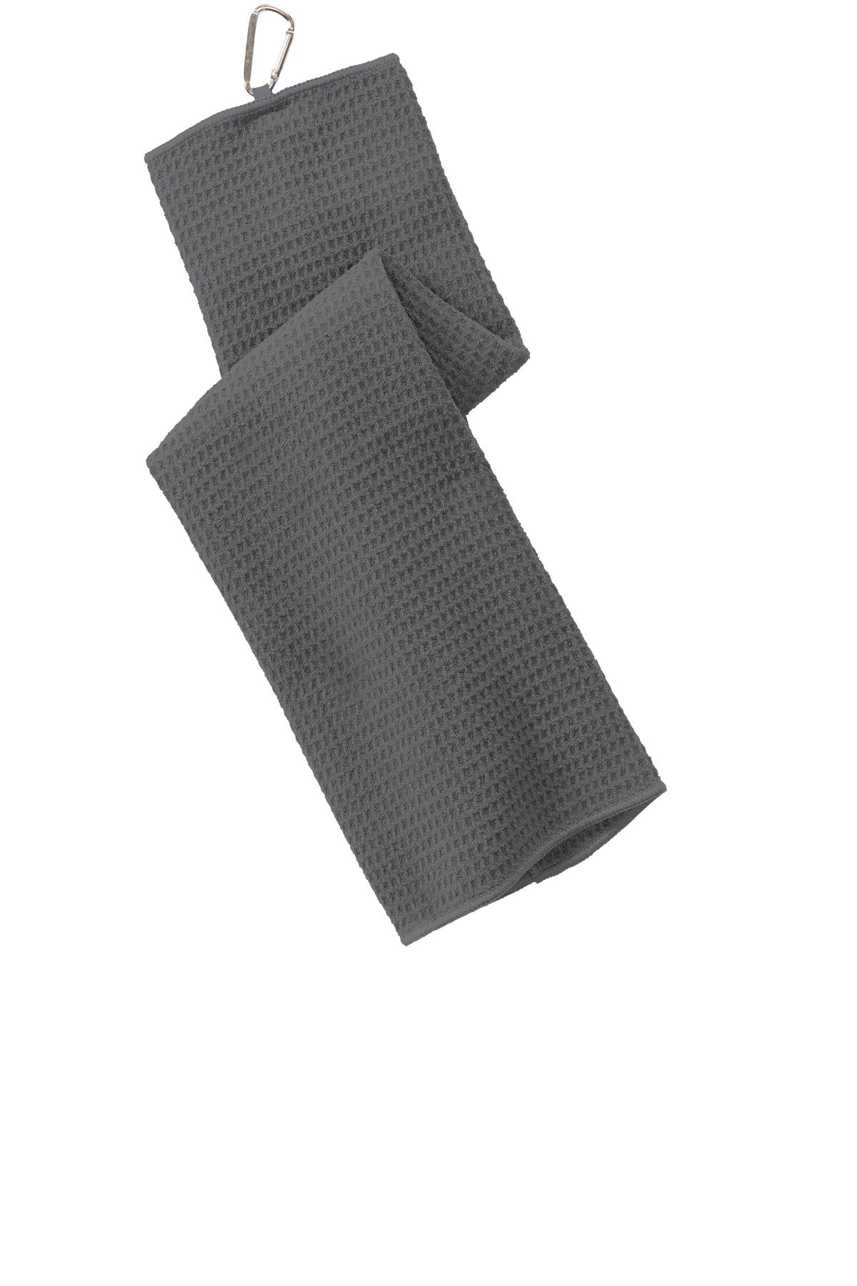 Custom Embroidered - Port Authority® Waffle Microfiber Golf Towel. TW60