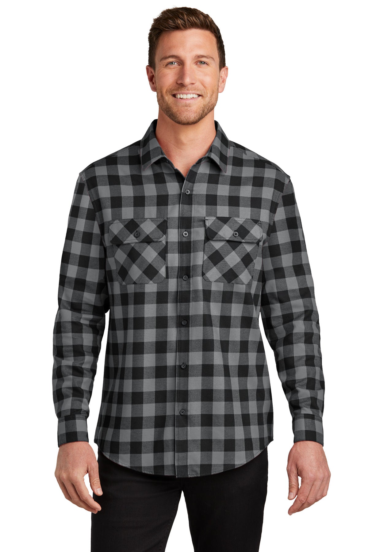 Custom Embroidered - Port Authority© Plaid Flannel Shirt. W668