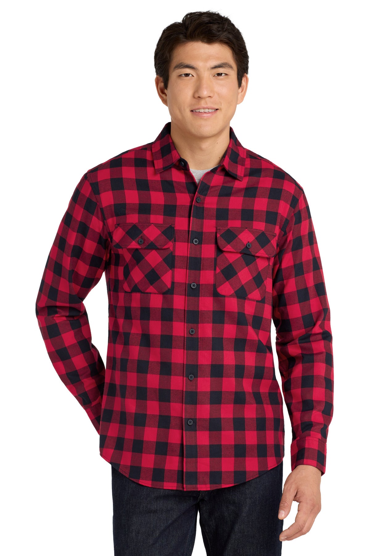 Custom Embroidery or DTF Print - Port Authority ® Plaid Flannel Shirt. W668