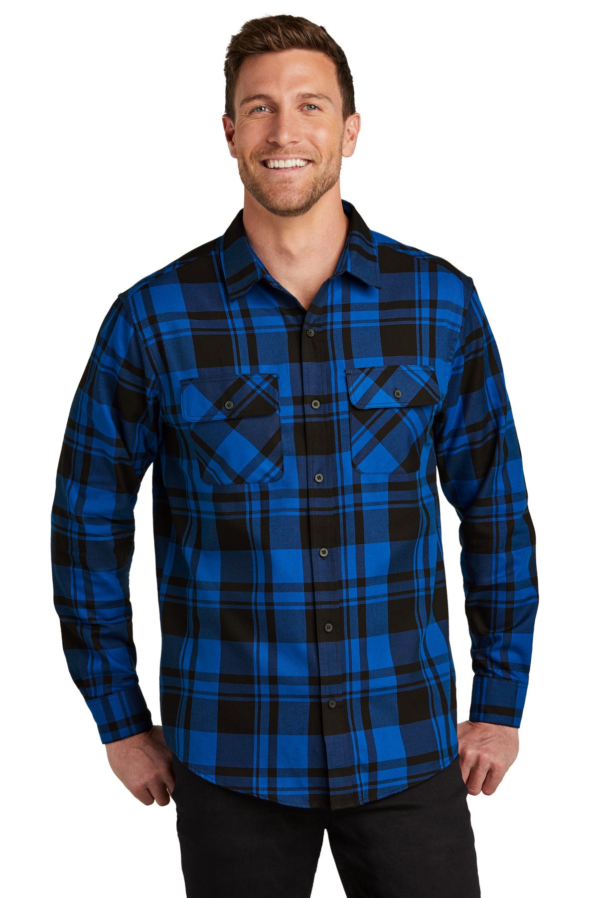 Custom Embroidery or DTF Print - Port Authority ® Plaid Flannel Shirt. W668