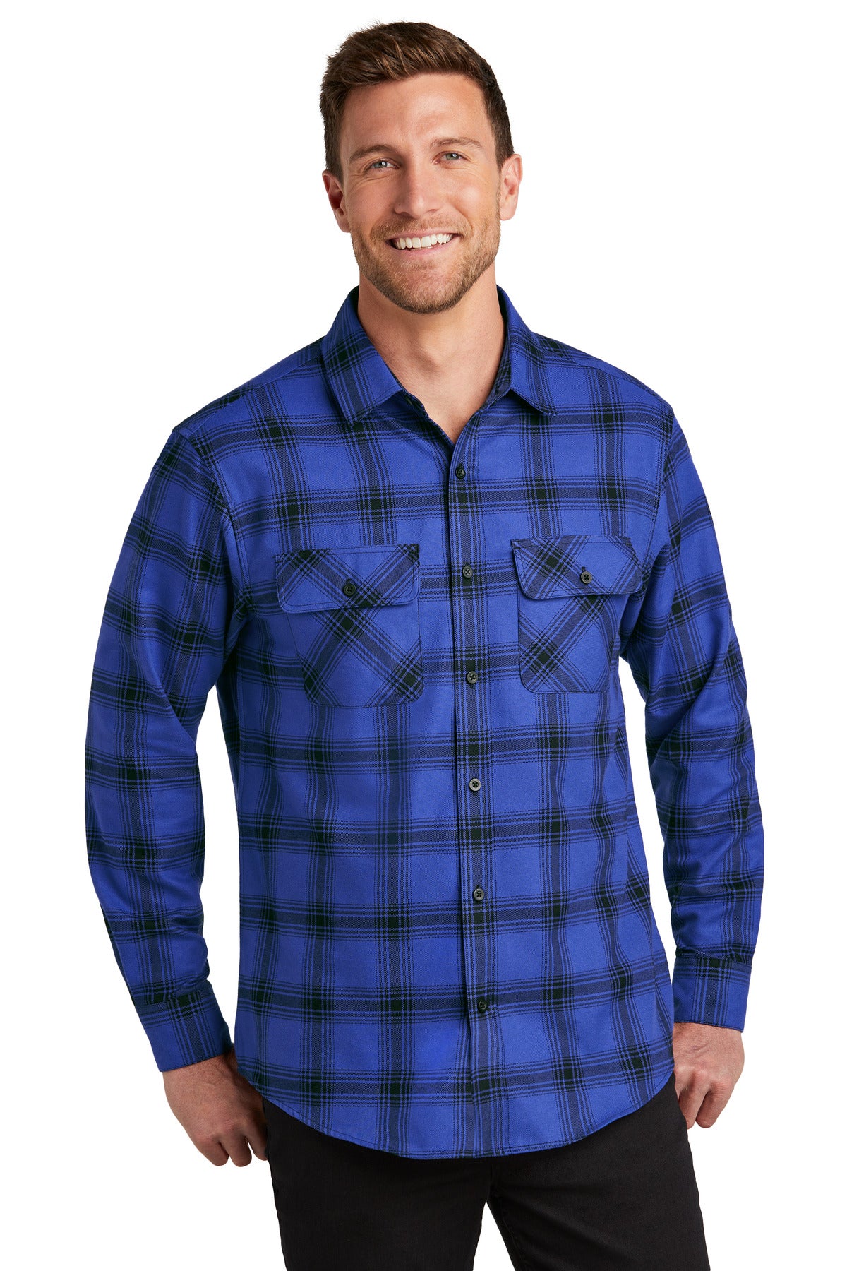 Custom Embroidered - Port Authority© Plaid Flannel Shirt. W668
