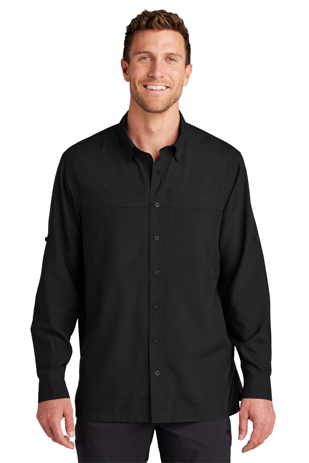 Custom Embroidered - Port Authority© Long Sleeve UV Daybreak Shirt W960