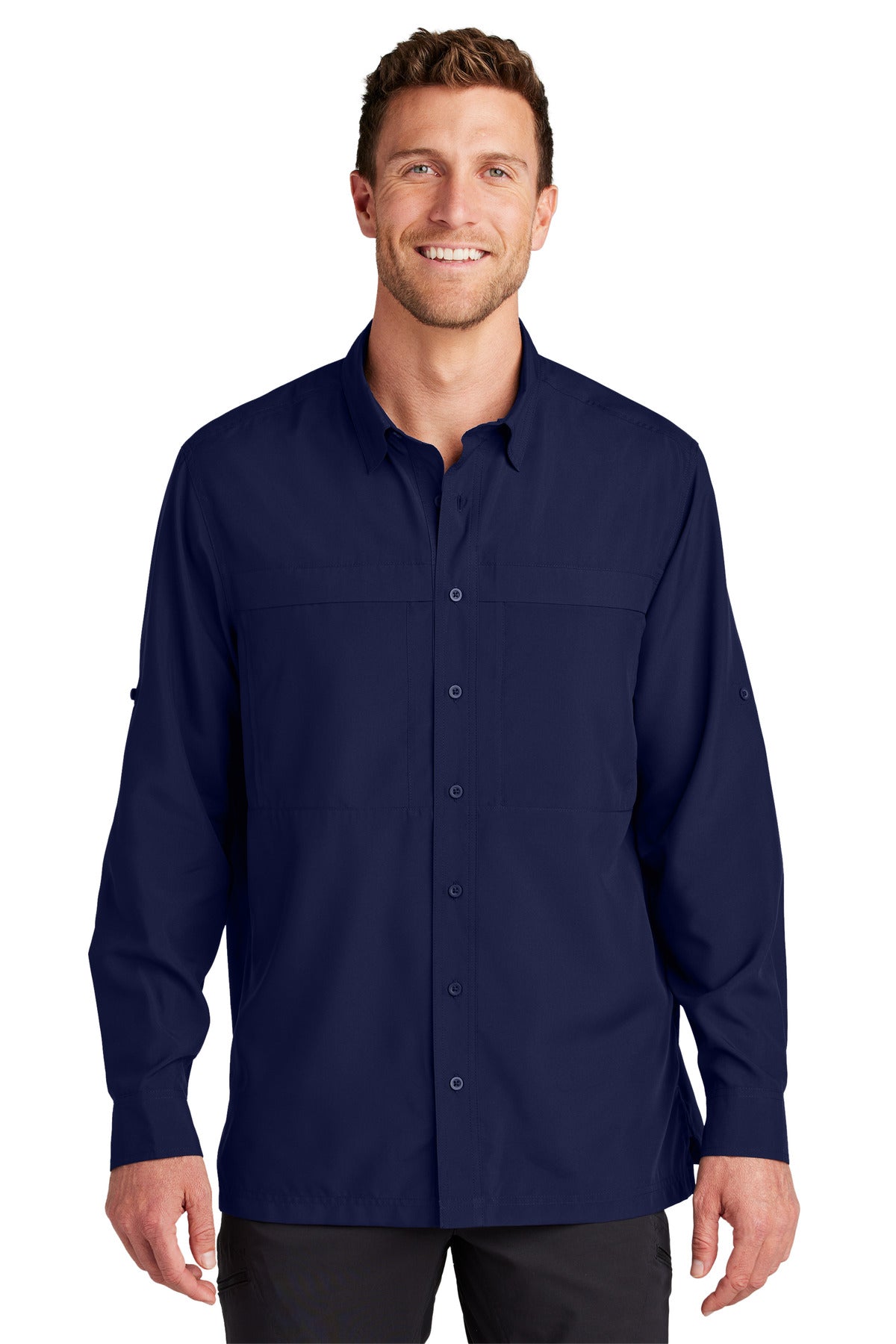 Custom Embroidered - Port Authority© Long Sleeve UV Daybreak Shirt W960
