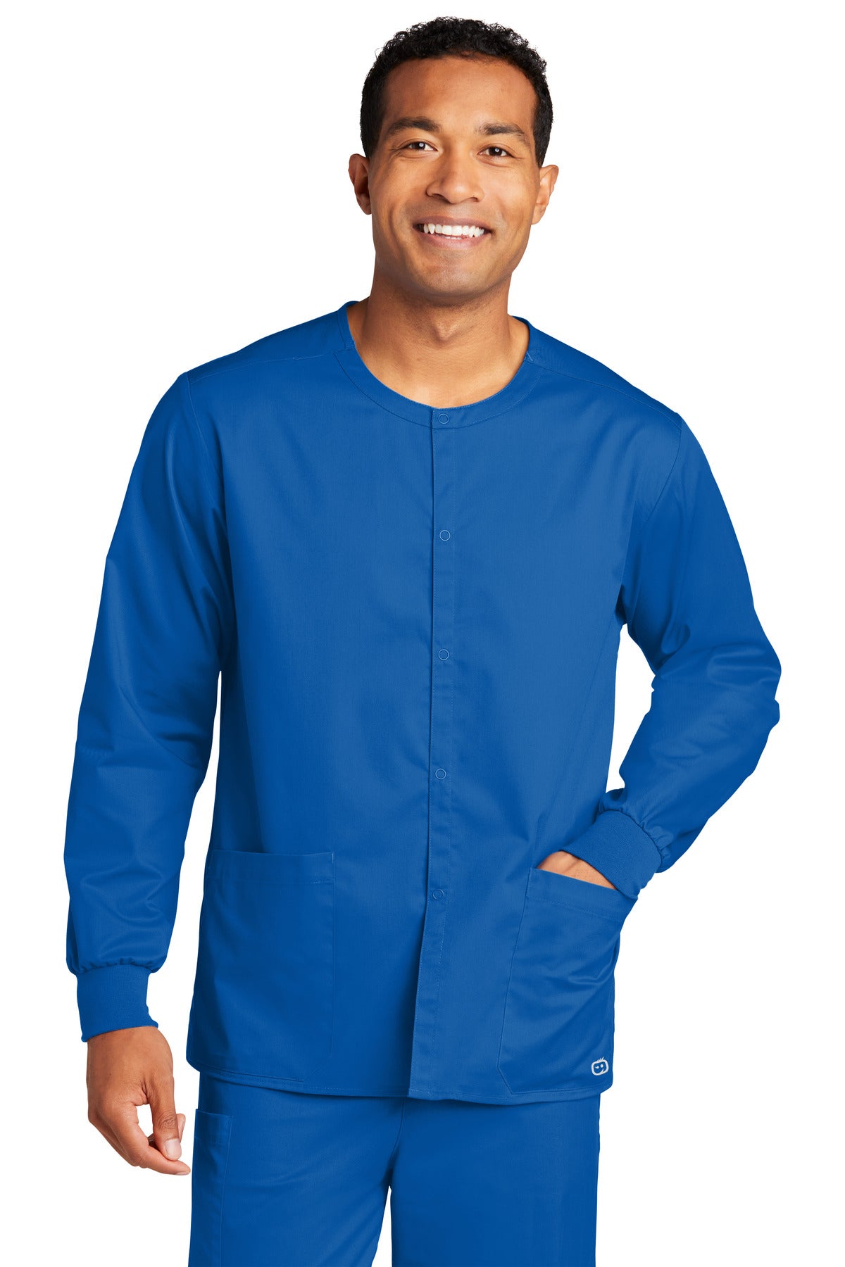 Custom Embroidered - Wink® Unisex WorkFlex Snap-Front Scrub Jacket WW3080