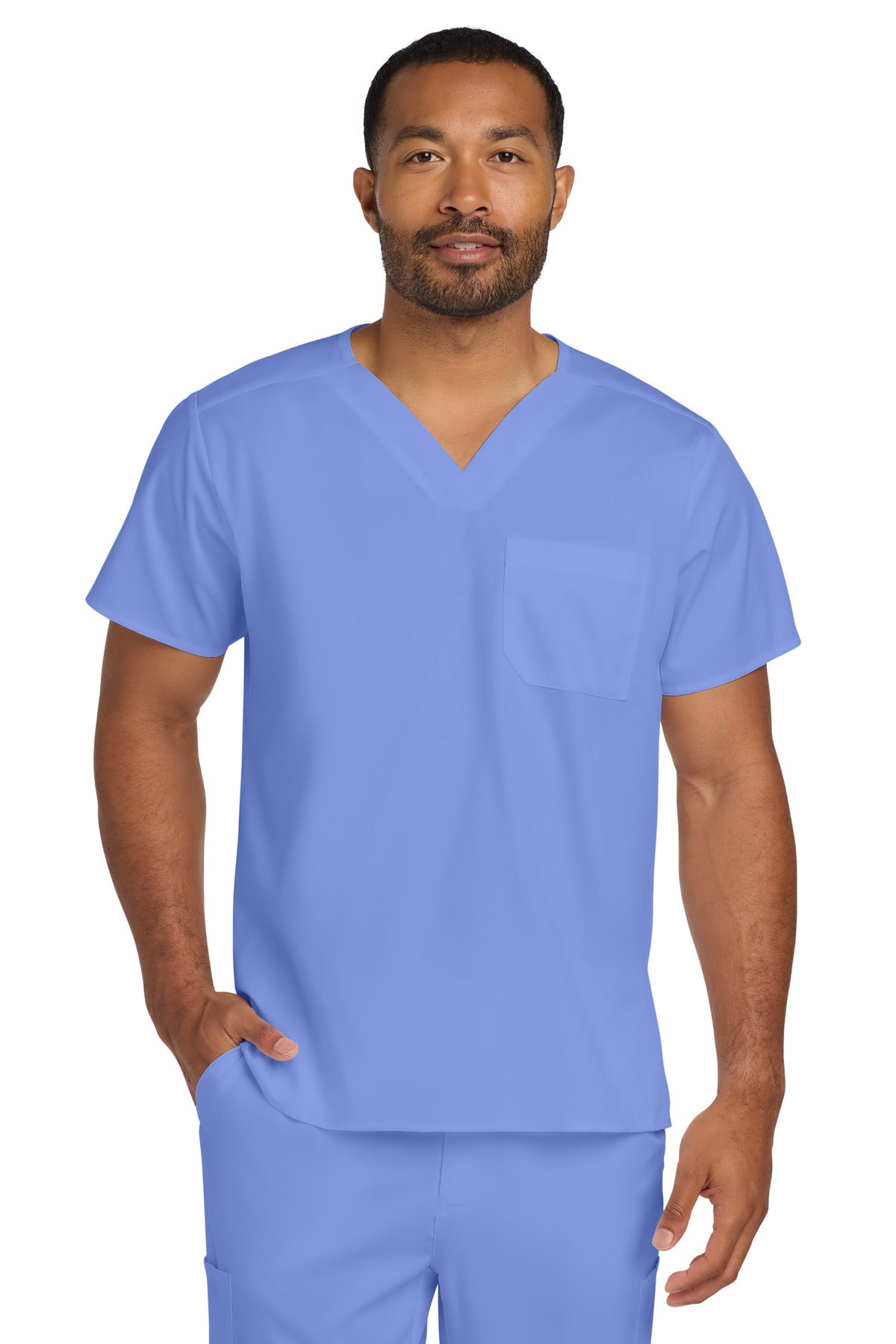 Custom Embroidery or DTF Print - Wink ® Unisex WorkFlex Chest Pocket V-Neck Top WW3160