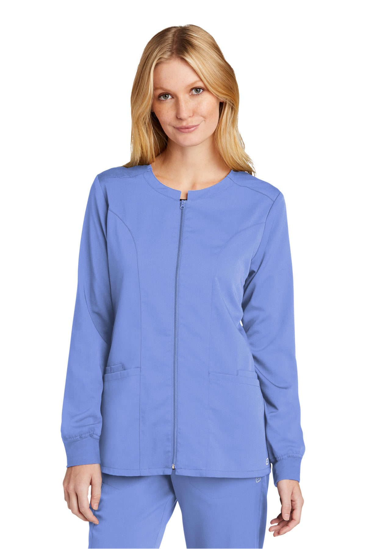 Custom Embroidered - Wink® Women's Premiere Flex™ Full-Zip Scrub Jacket WW4088