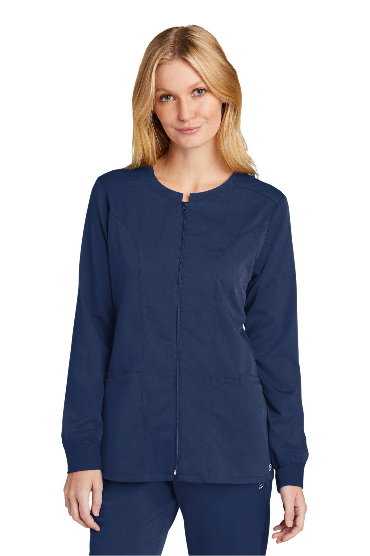Custom Embroidered - Wink® Women's Premiere Flex™ Full-Zip Scrub Jacket WW4088