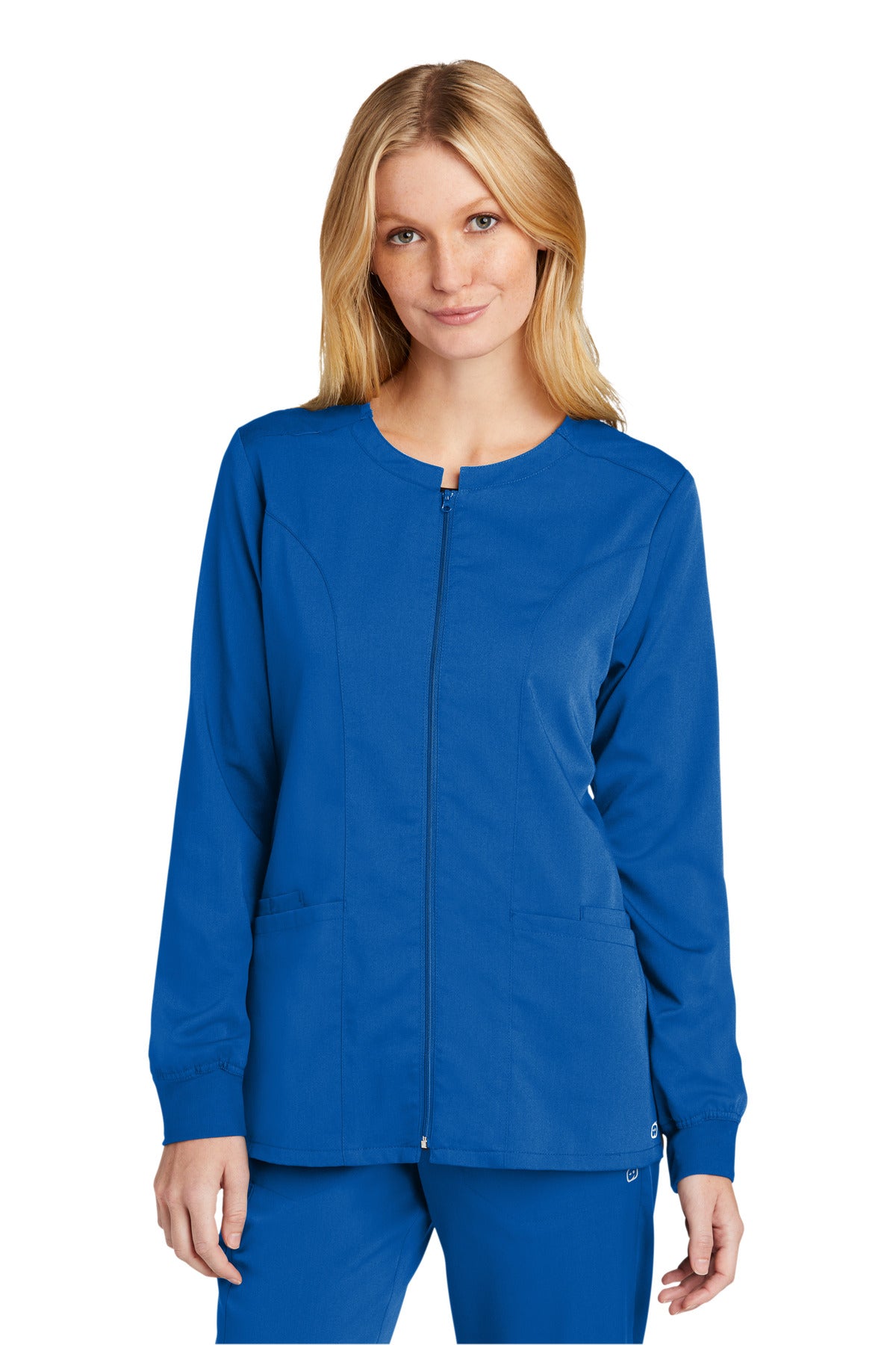 Custom Embroidered - Wink® Women's Premiere Flex™ Full-Zip Scrub Jacket WW4088