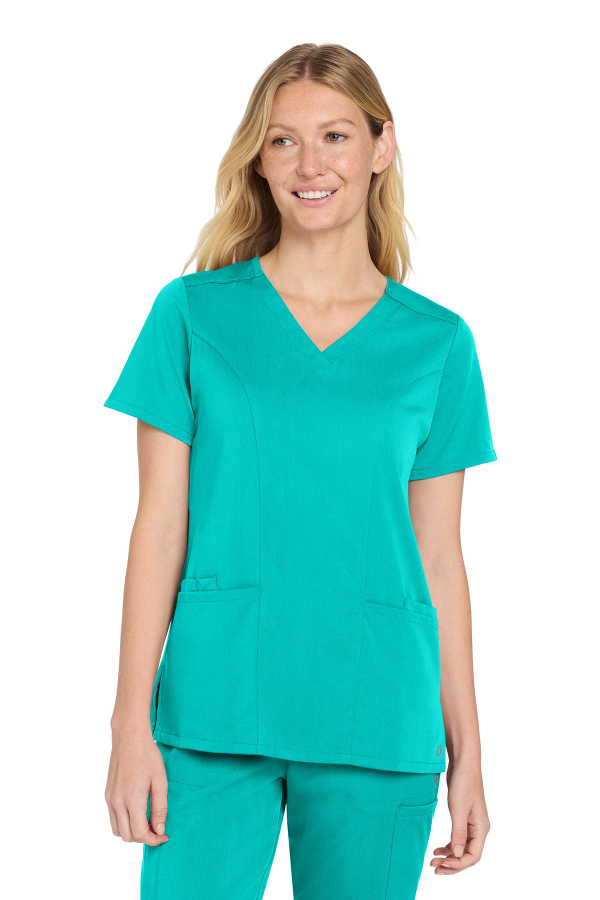 Custom Embroidery or DTF Print - Wink ® Women's Premiere Flex ™ V-Neck Top WW4168