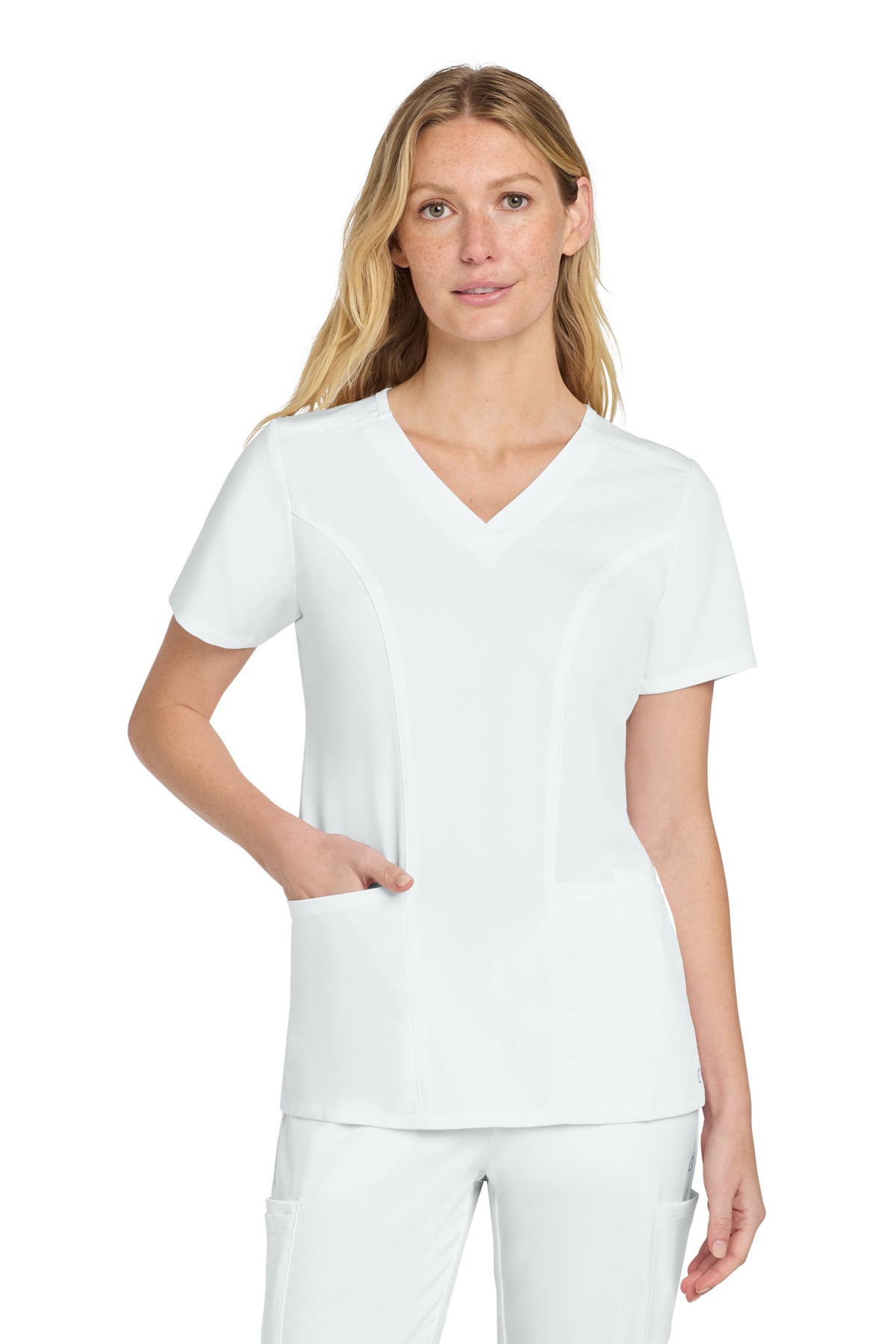 Custom Embroidery or DTF Print - Wink ® Women's Premiere Flex ™ V-Neck Top WW4168