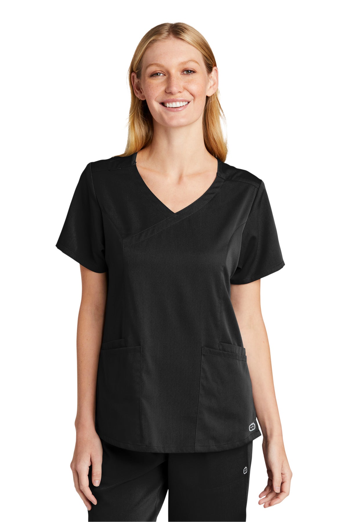Custom Embroidered - Wink® Women's Premiere Flex™ Mock Wrap Top WW4268