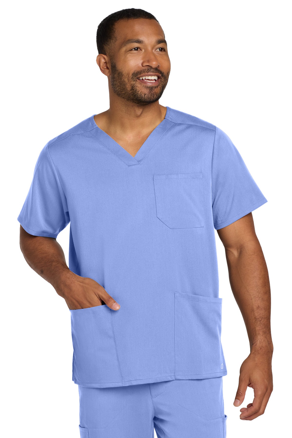 Custom Embroidery or DTF Print - Wink ® Men's Premiere Flex ™ V-Neck Top WW5068