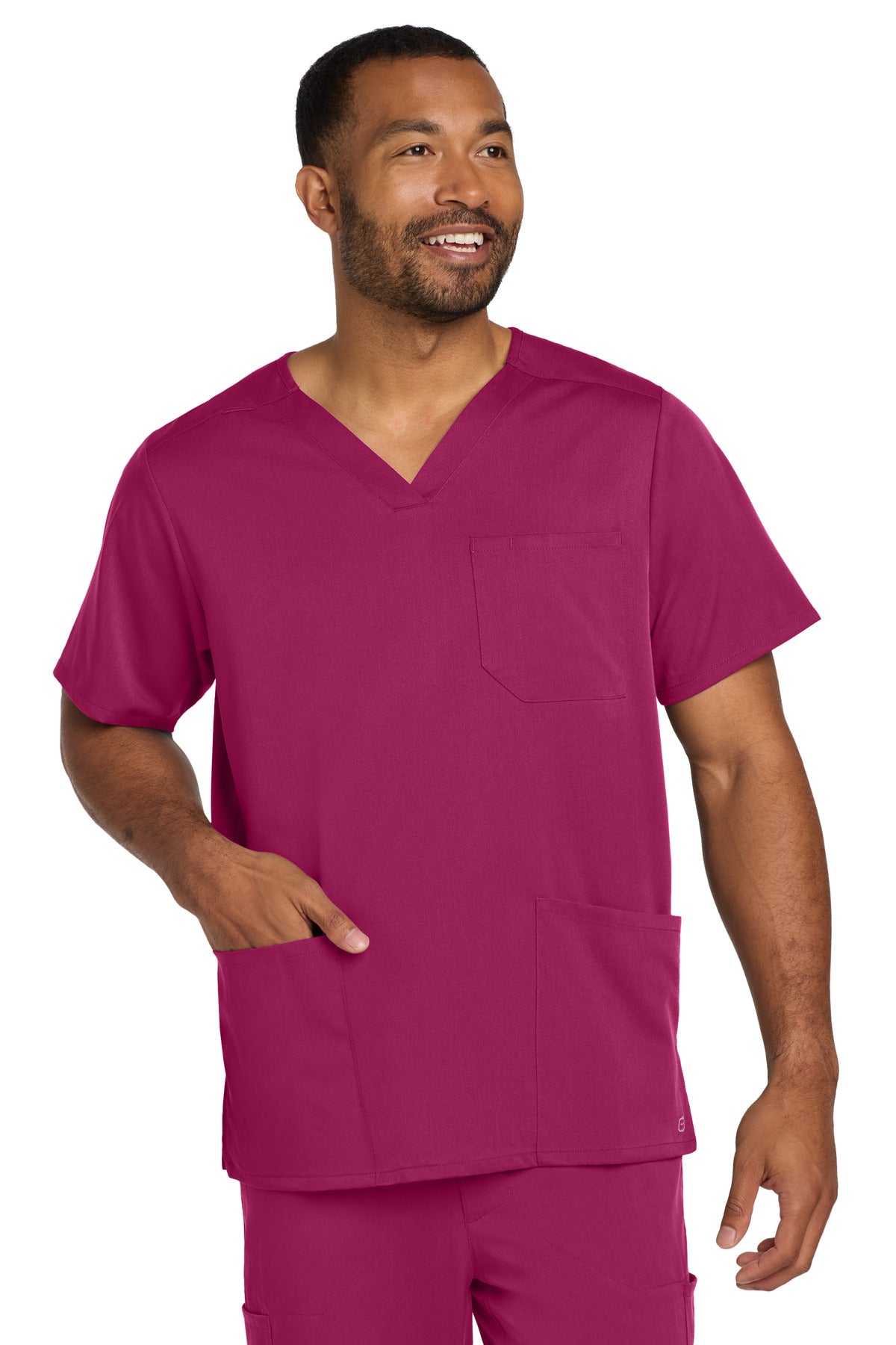 Custom Embroidery or DTF Print - Wink ® Men's Premiere Flex ™ V-Neck Top WW5068