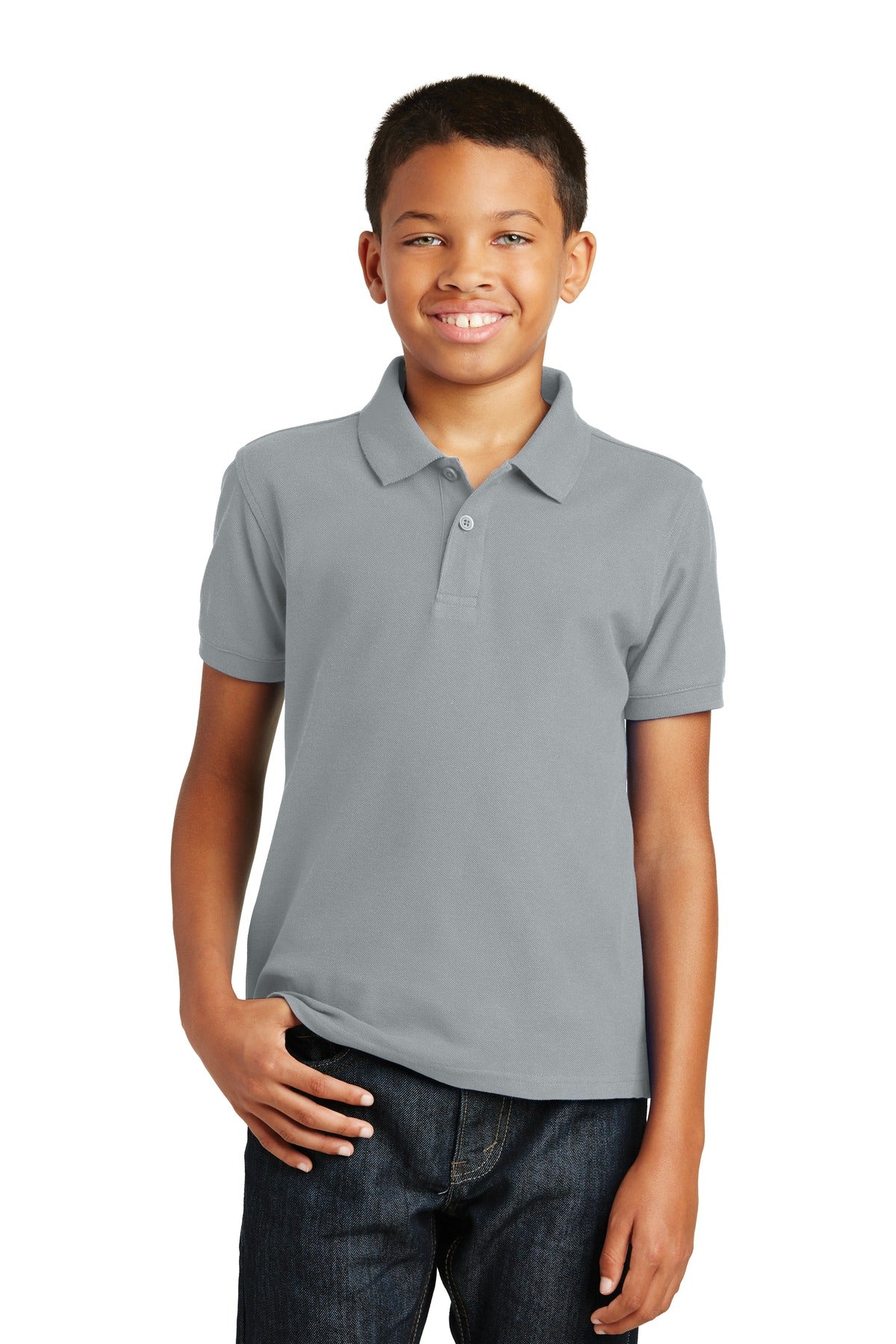 Custom Embroidery or DTF Print - Port Authority ® Youth Core Classic Pique Polo. Y100