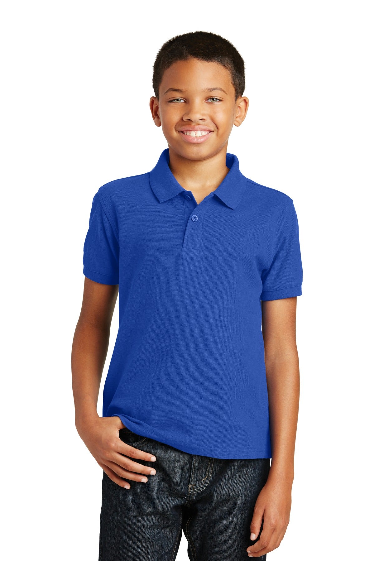 Custom Embroidery or DTF Print - Port Authority ® Youth Core Classic Pique Polo. Y100