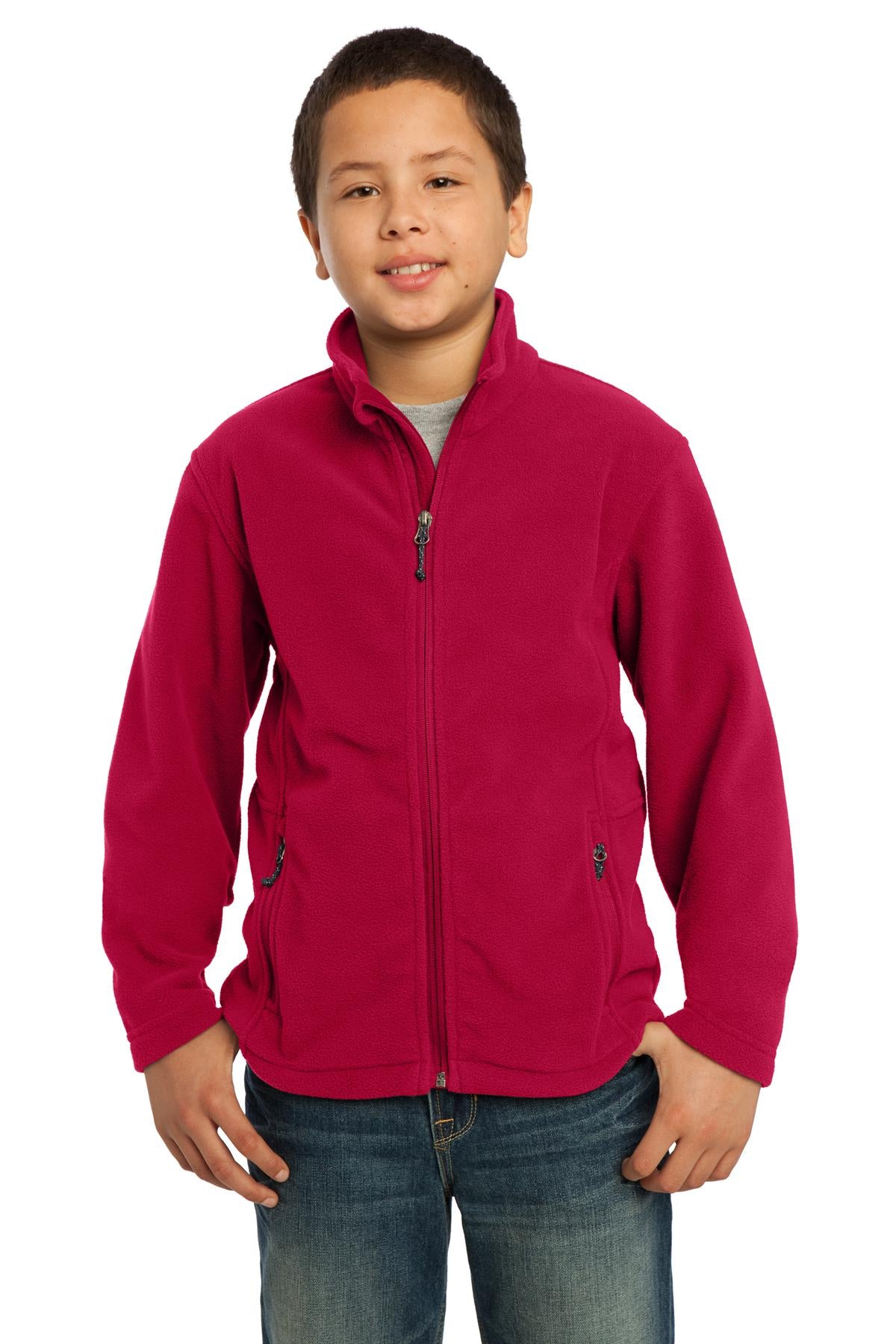 Custom Embroidery or DTF Print - Port Authority ® Youth Value Fleece Jacket. Y217