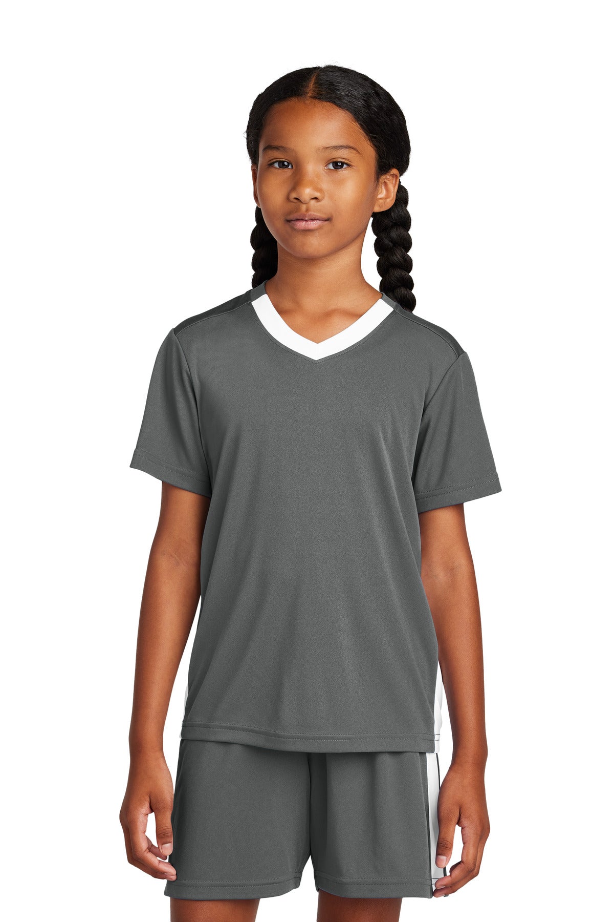 Custom Embroidery or DTF Print - Sport-Tek ® Youth Competitor ™ United V-Neck YST101