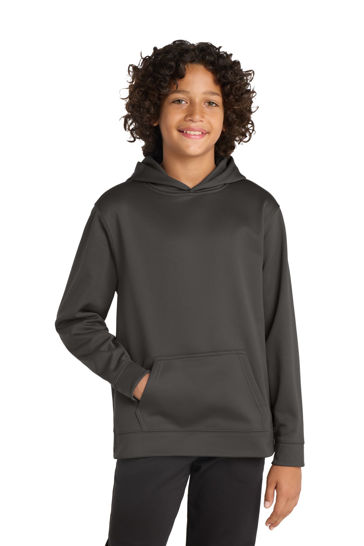Custom Embroidered or DTF Print on Sport-Tek ® Youth Sport-Wick ® Fleece Hooded Pullover. YST244