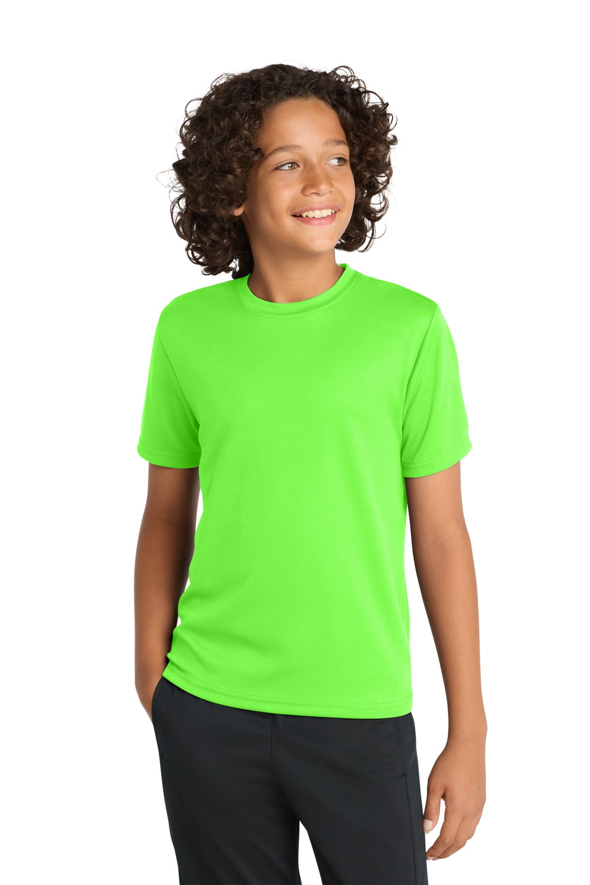 Custom Embroidery or DTF Print - Sport-Tek ® Youth PosiCharge ® RacerMesh® Tee. YST340