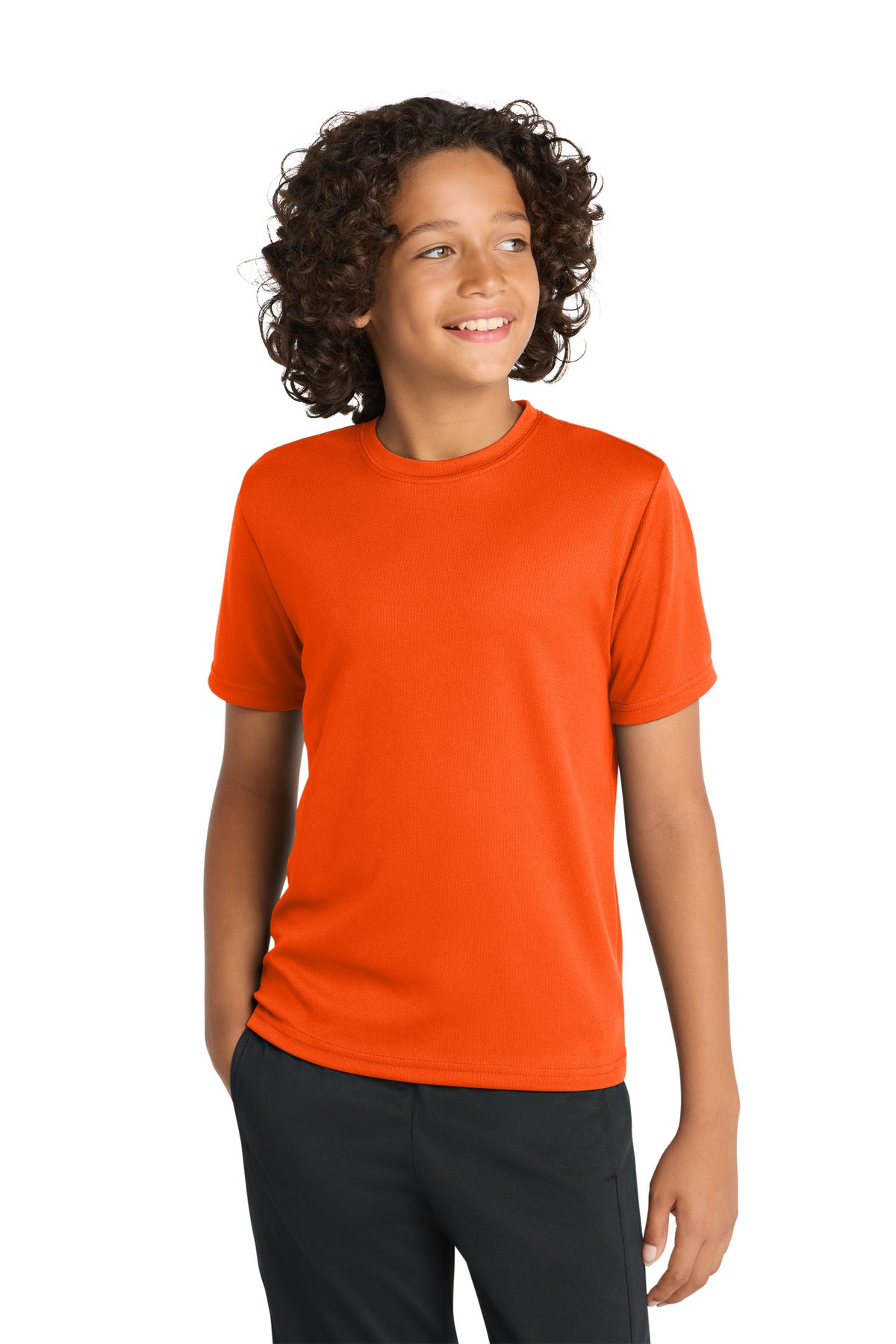 Custom Embroidery or DTF Print - Sport-Tek ® Youth PosiCharge ® RacerMesh® Tee. YST340