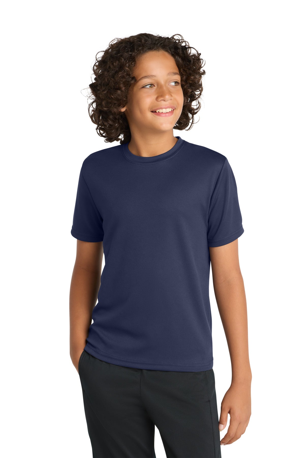 Custom Embroidery or DTF Print - Sport-Tek ® Youth PosiCharge ® RacerMesh® Tee. YST340