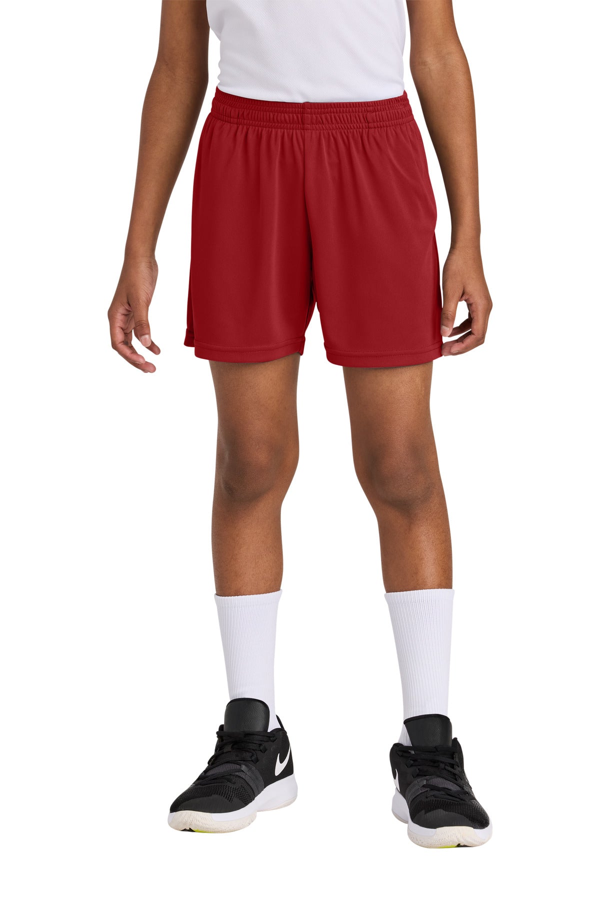 Custom Embroidery or DTF Print - Sport-Tek ® Youth PosiCharge ® Competitor ™ 5' Pocketed Short YST349P