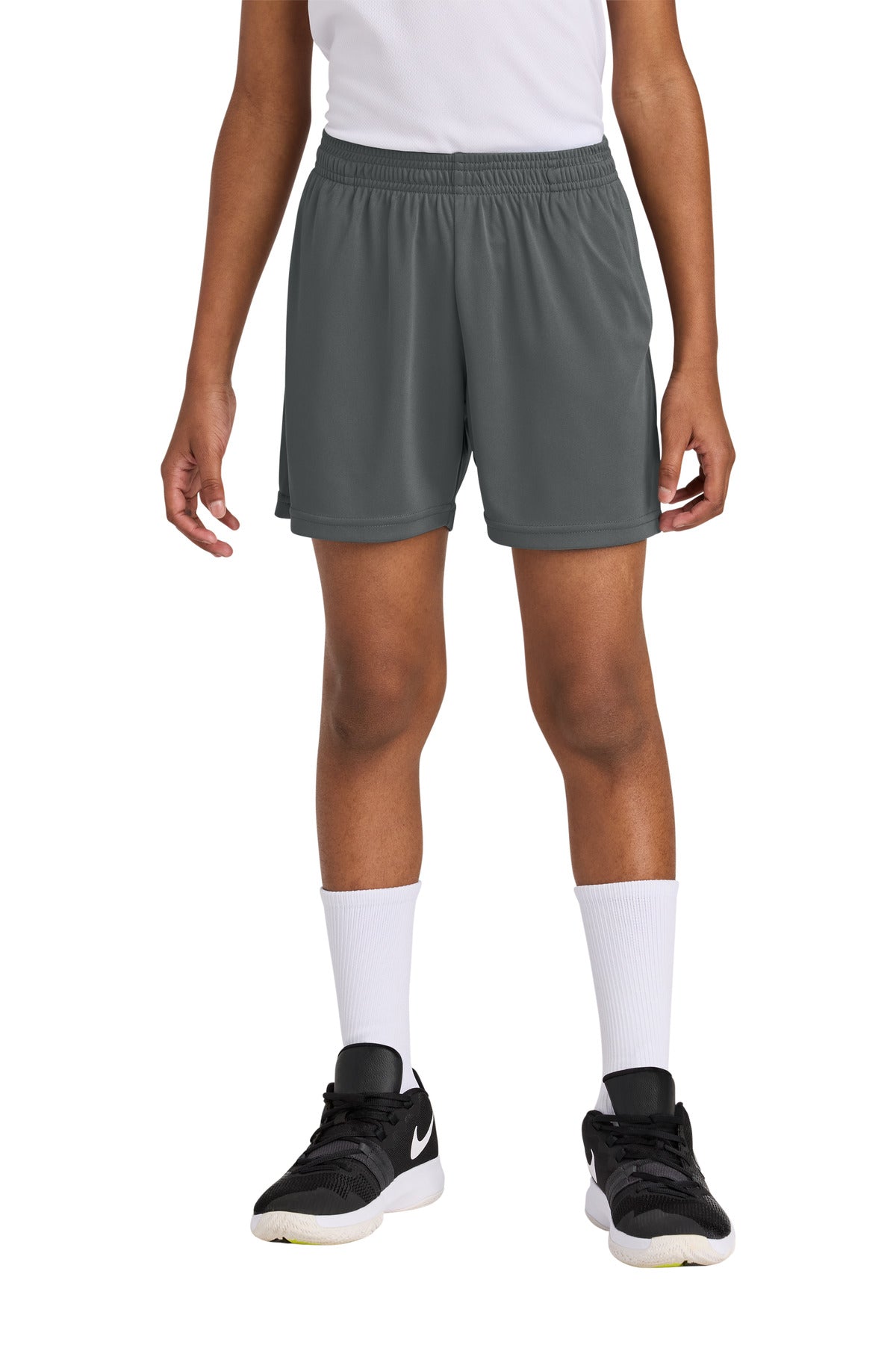 Custom Embroidery or DTF Print - Sport-Tek ® Youth PosiCharge ® Competitor ™ 5' Pocketed Short YST349P