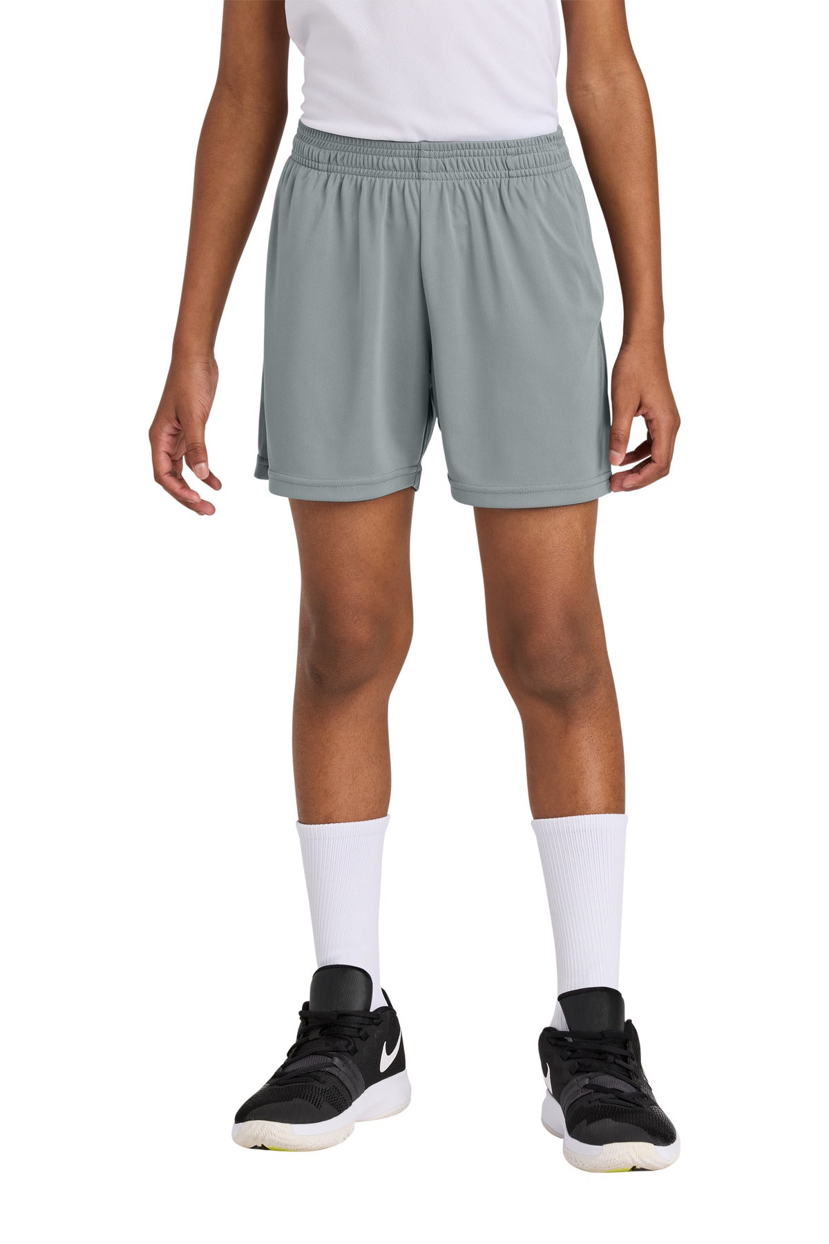 Custom Embroidery or DTF Print - Sport-Tek ® Youth PosiCharge ® Competitor ™ 5' Pocketed Short YST349P