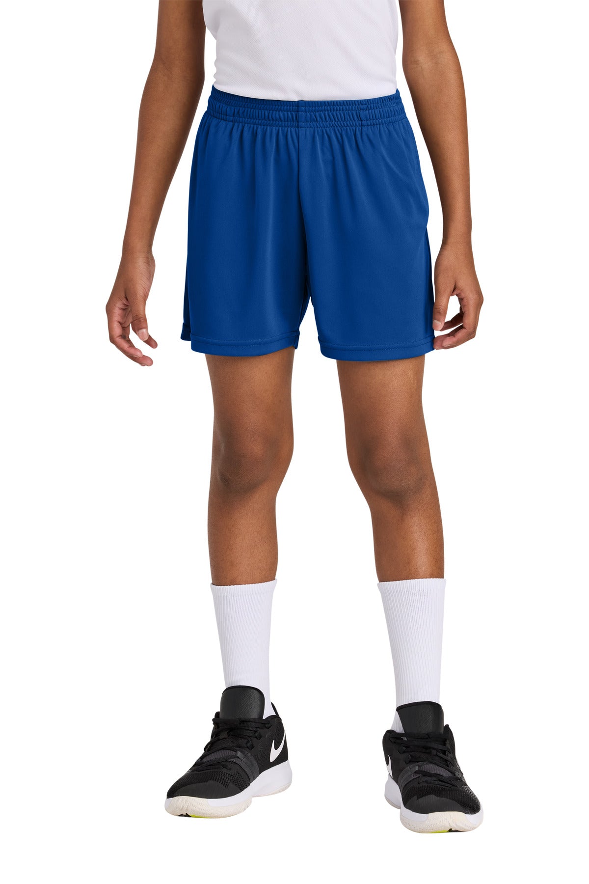 Custom Embroidery or DTF Print - Sport-Tek ® Youth PosiCharge ® Competitor ™ 5' Pocketed Short YST349P