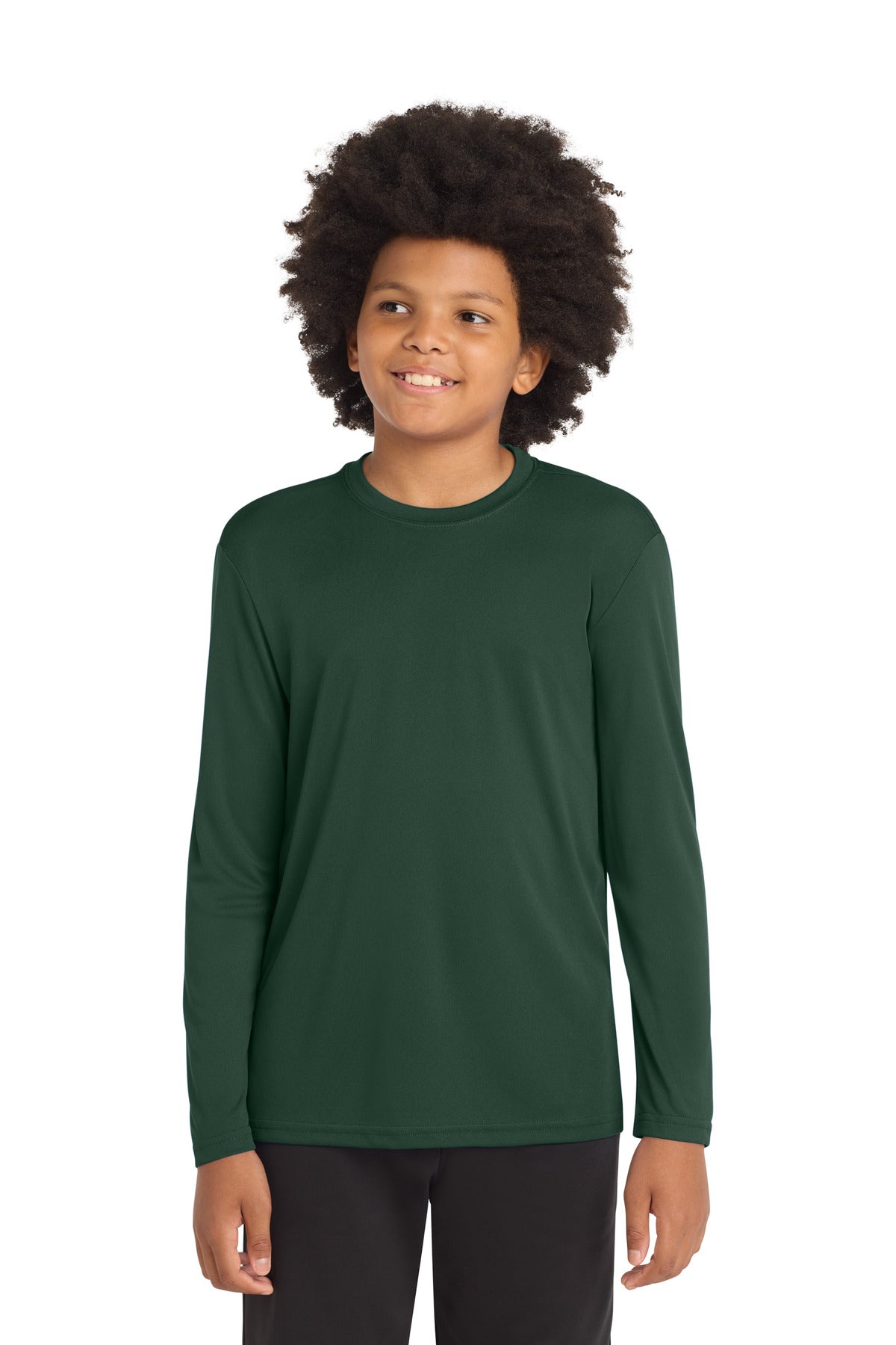 Custom Embroidery or DTF Print - Sport-Tek ® Youth Long Sleeve PosiCharge ® Competitor™ Tee. YST350LS