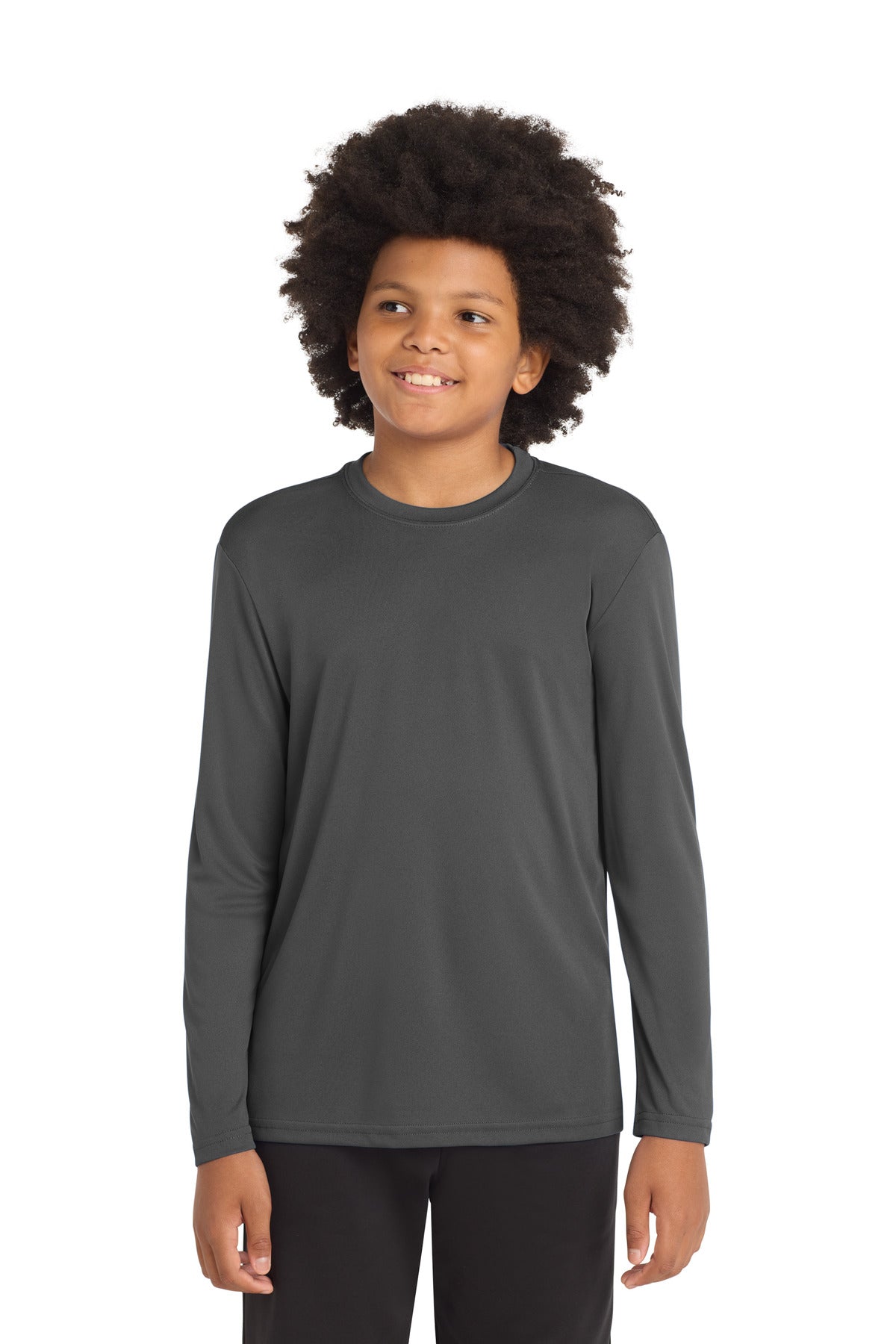 Custom Embroidery or DTF Print - Sport-Tek ® Youth Long Sleeve PosiCharge ® Competitor™ Tee. YST350LS