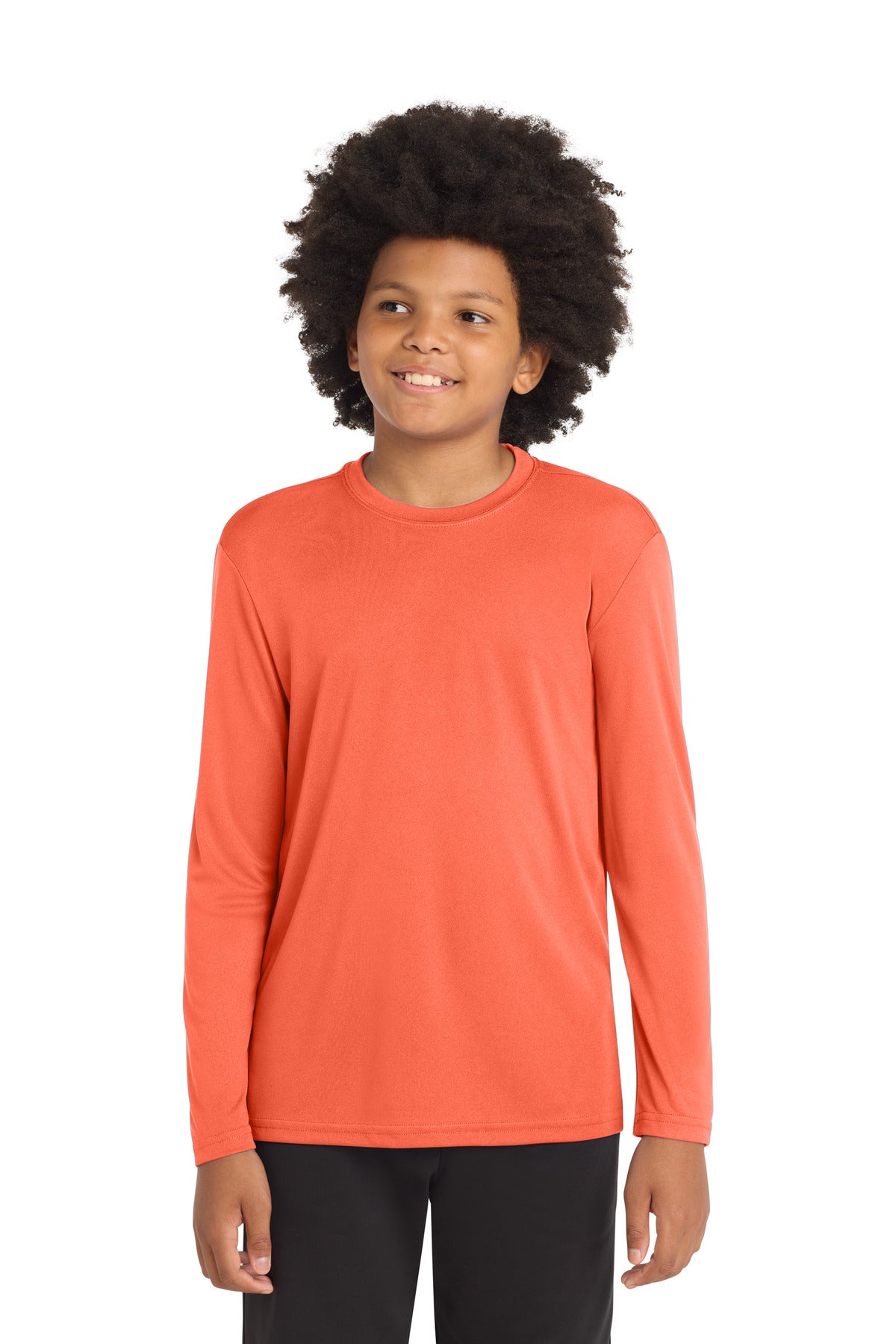 Custom Embroidery or DTF Print - Sport-Tek ® Youth Long Sleeve PosiCharge ® Competitor™ Tee. YST350LS
