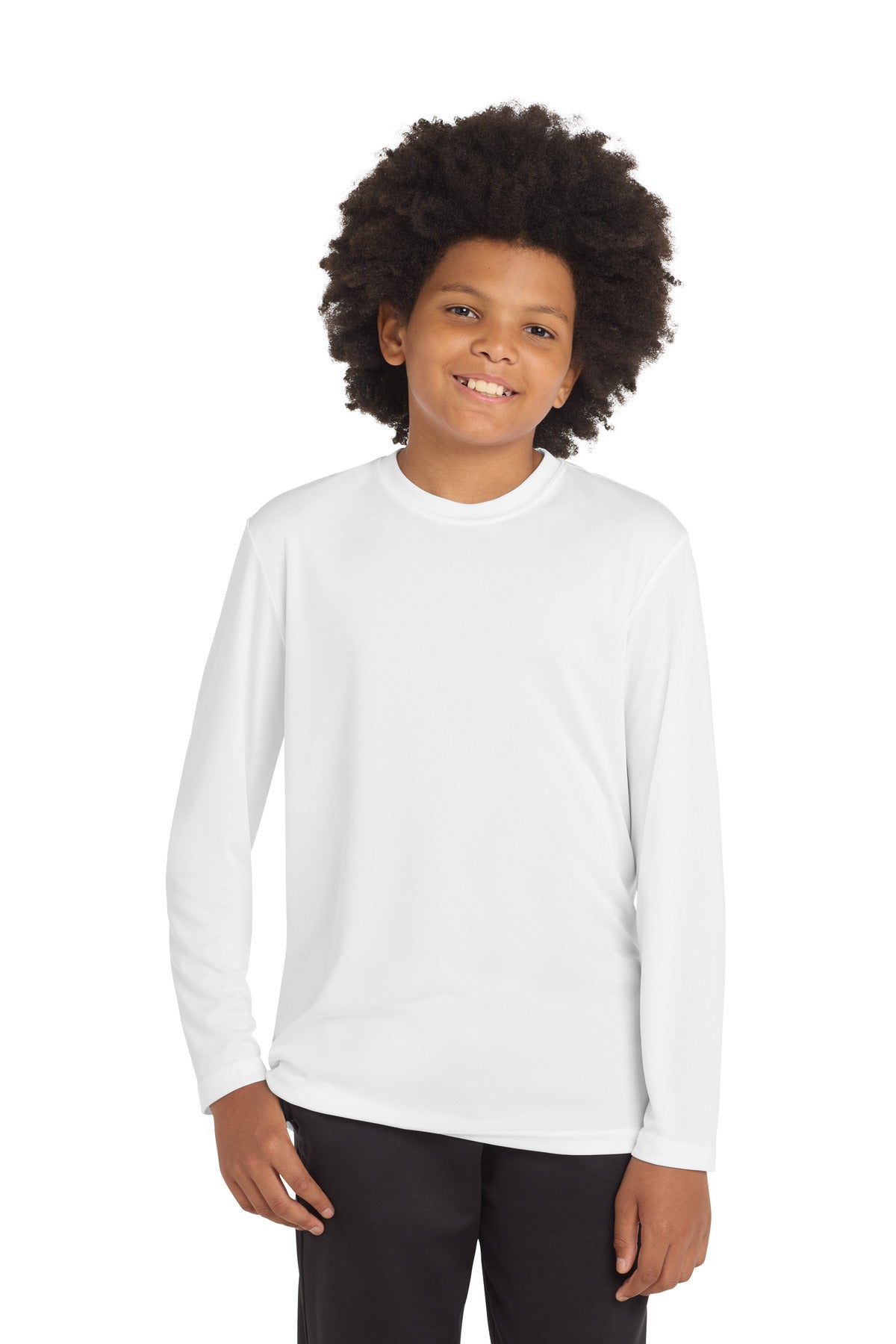 Custom Embroidery or DTF Print - Sport-Tek ® Youth Long Sleeve PosiCharge ® Competitor™ Tee. YST350LS