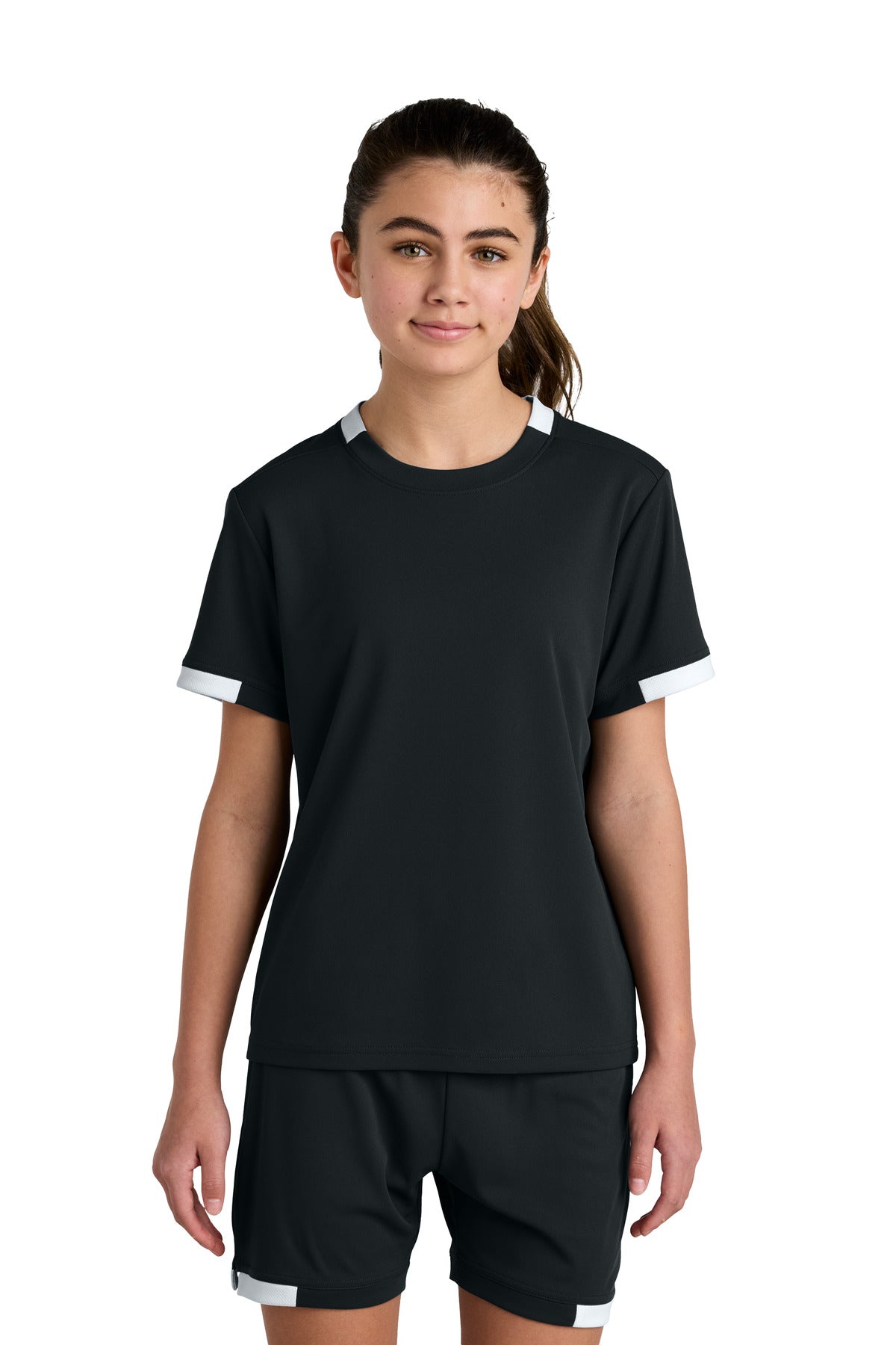 Custom Embroidery or DTF Print - Sport-Tek ® Youth Club Short Sleeve Crew YST440