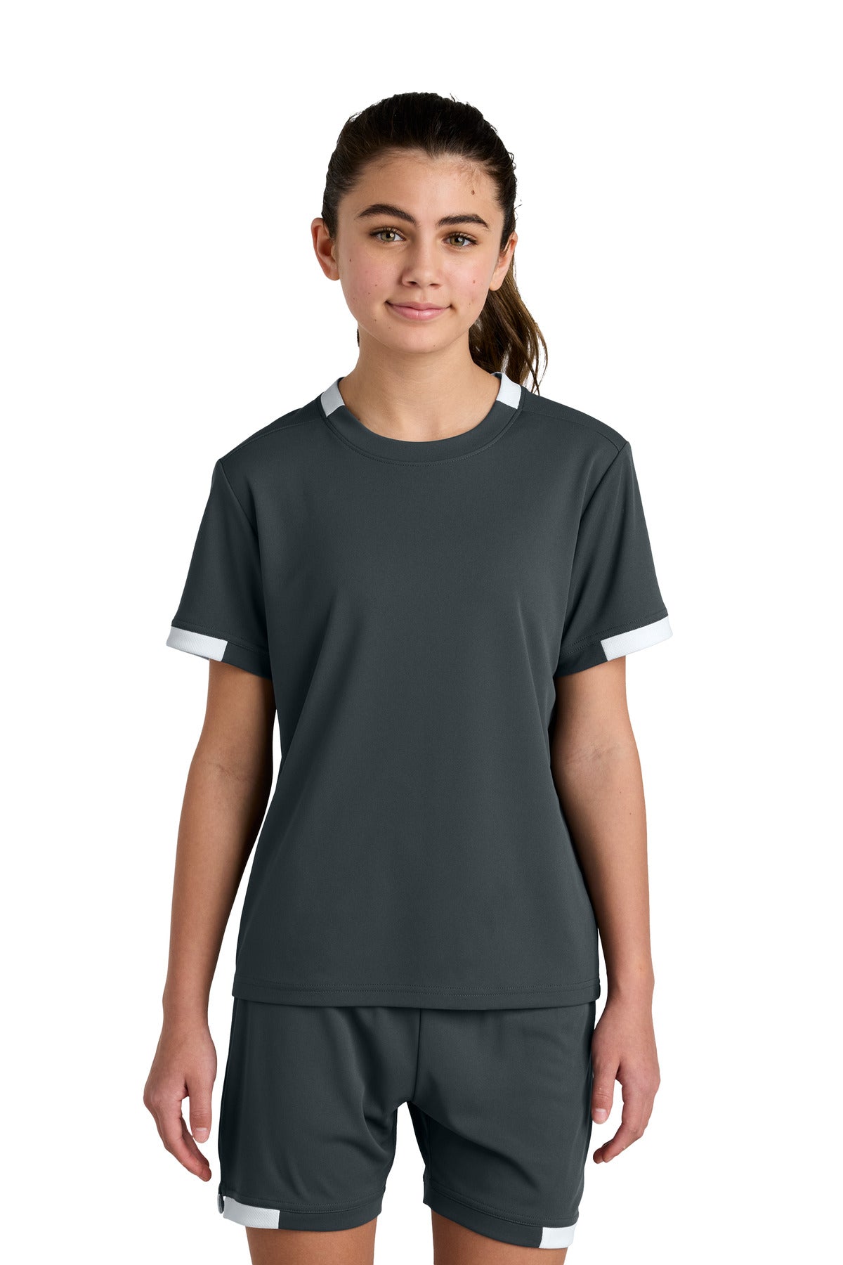 Custom Embroidery or DTF Print - Sport-Tek ® Youth Club Short Sleeve Crew YST440