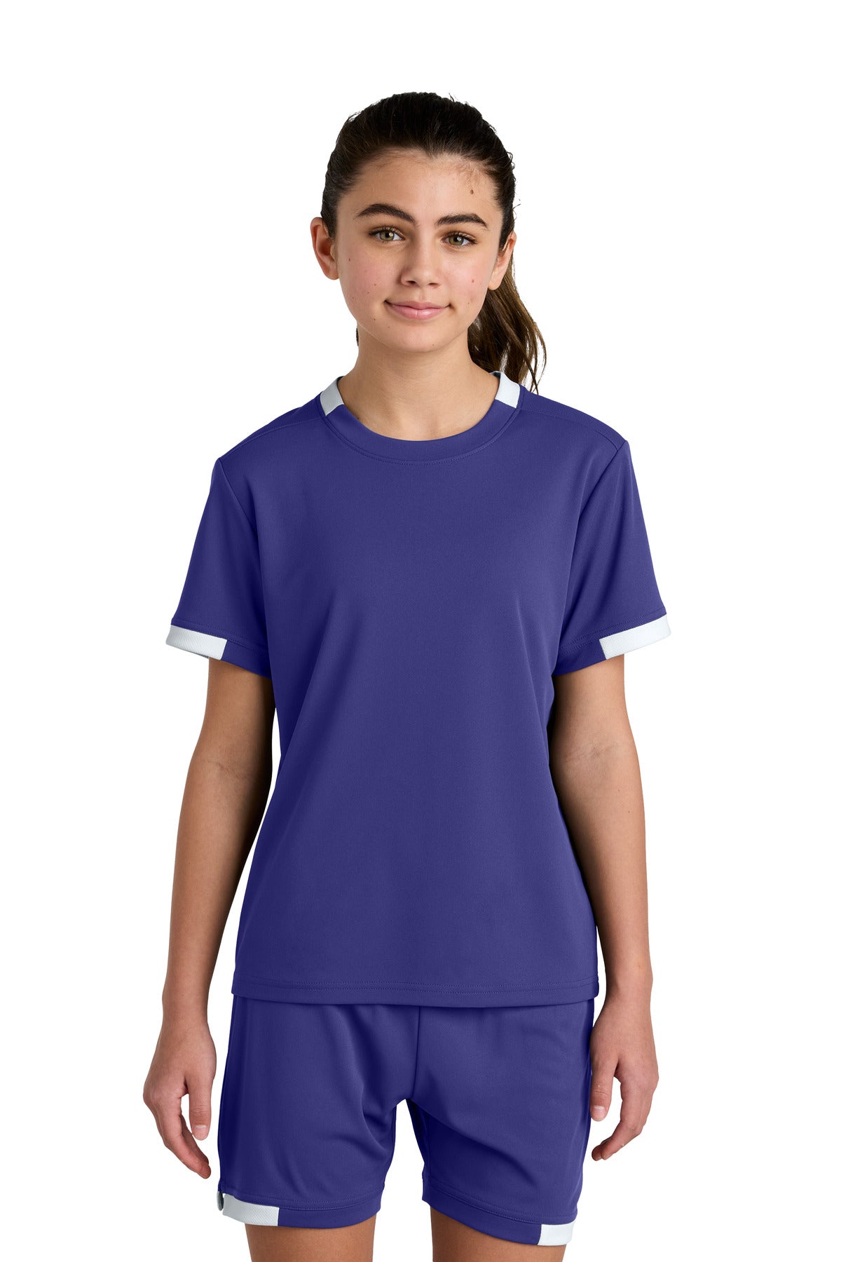 Custom Embroidery or DTF Print - Sport-Tek ® Youth Club Short Sleeve Crew YST440