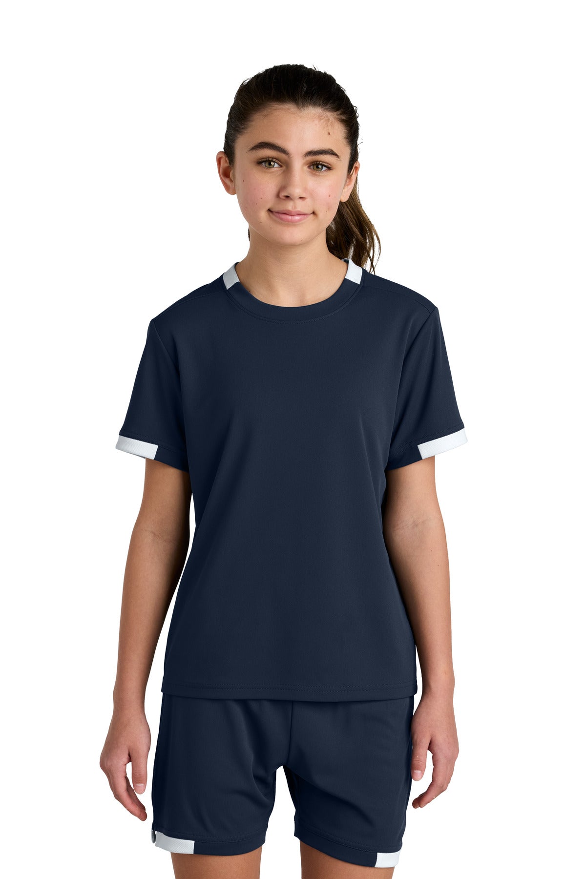 Custom Embroidery or DTF Print - Sport-Tek ® Youth Club Short Sleeve Crew YST440