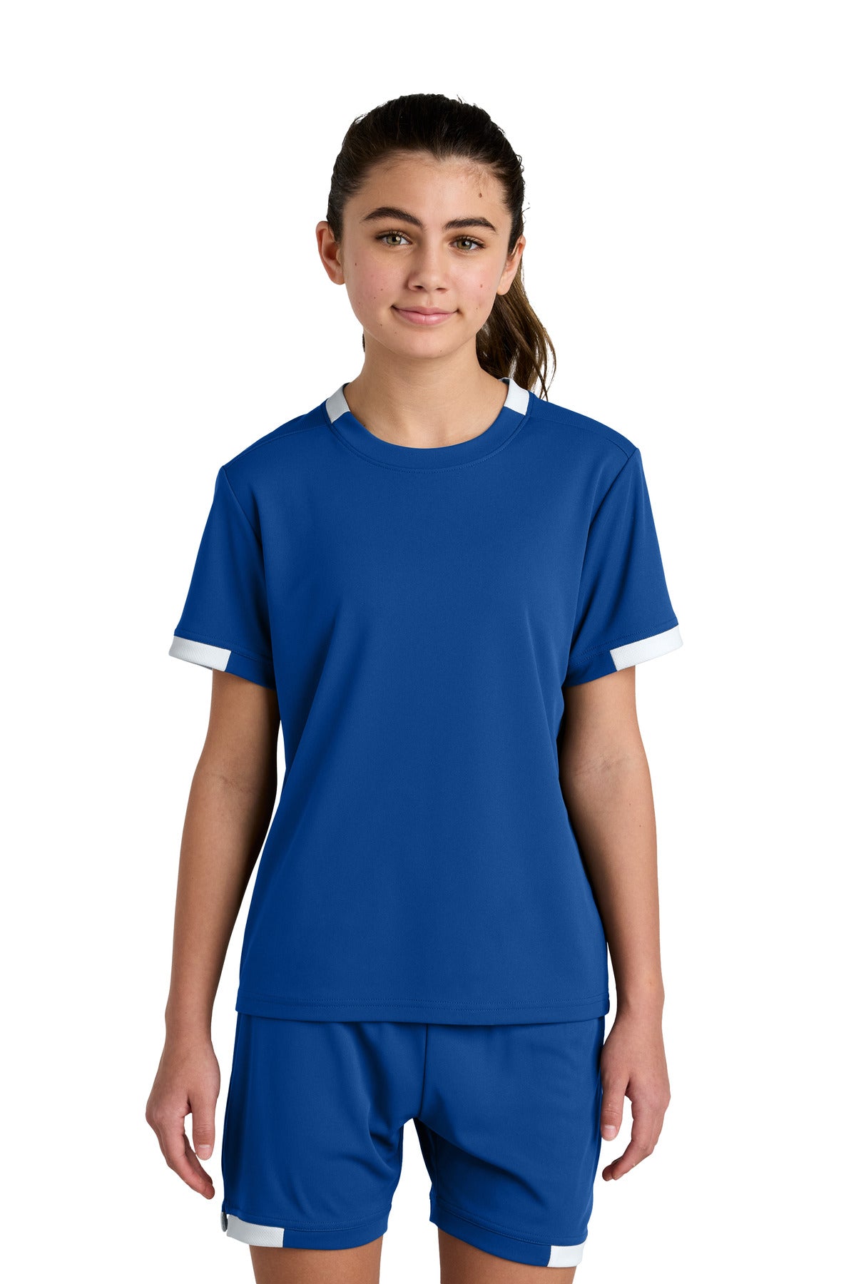 Custom Embroidery or DTF Print - Sport-Tek ® Youth Club Short Sleeve Crew YST440