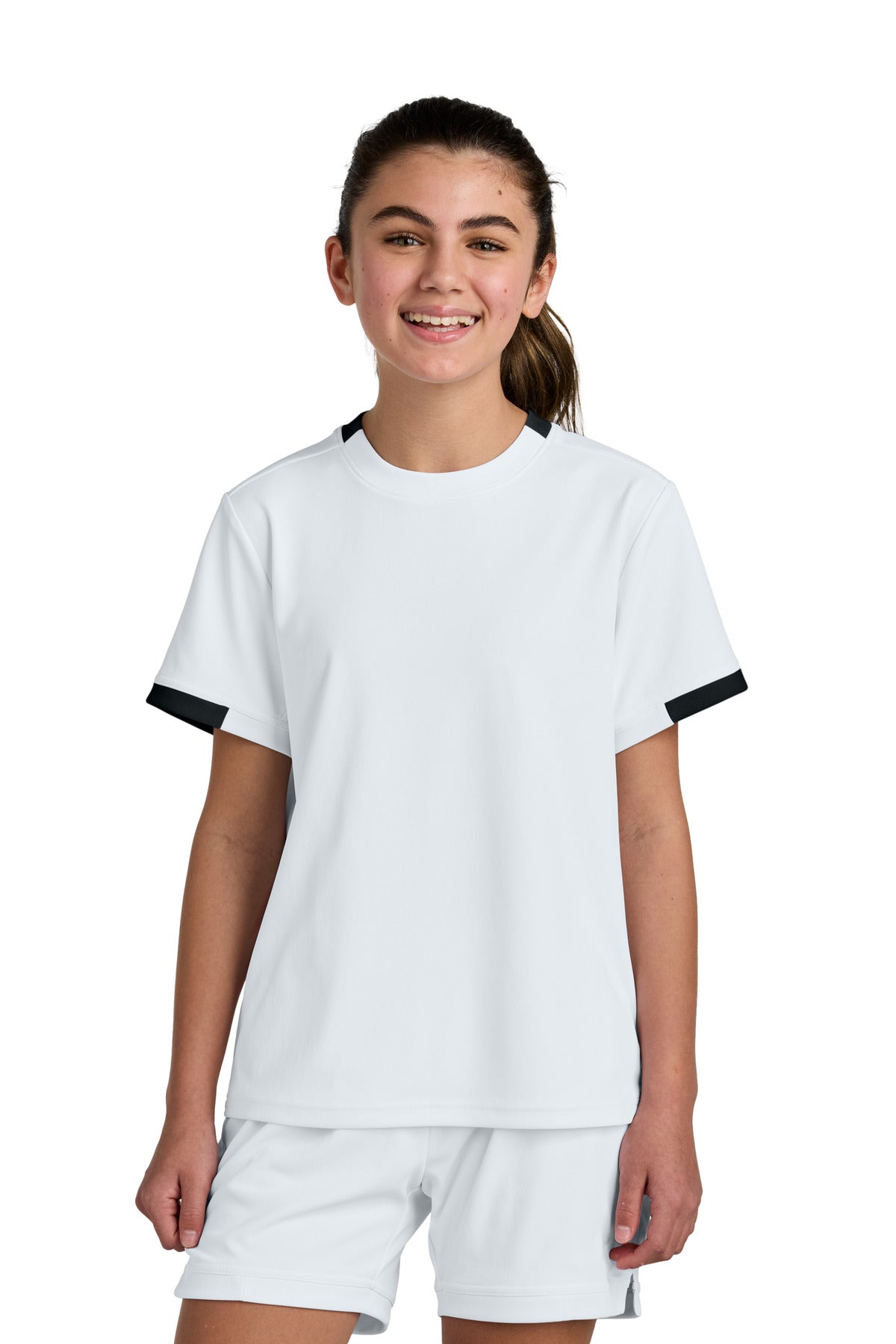 Custom Embroidery or DTF Print - Sport-Tek ® Youth Club Short Sleeve Crew YST440