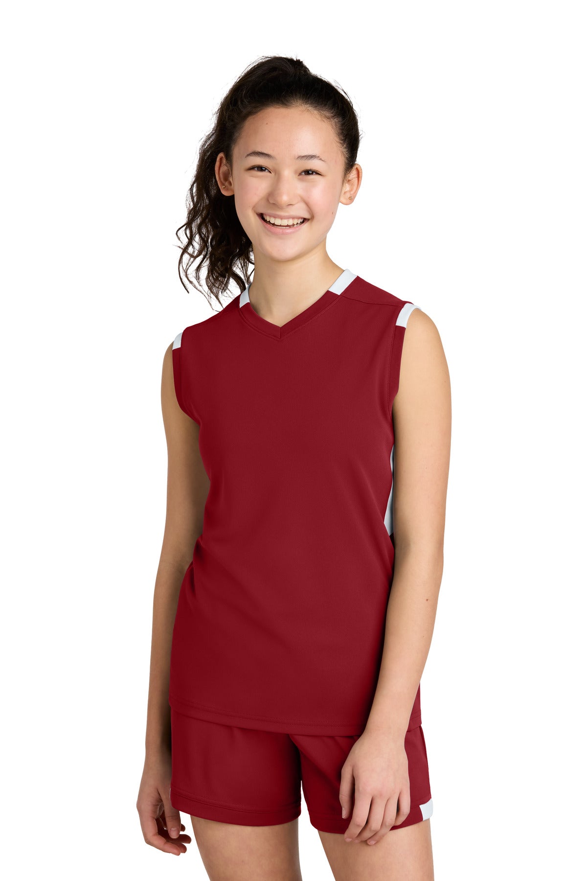 Custom Embroidery or DTF Print - Sport-Tek ® Youth Club Sleeveless V-Neck YST441
