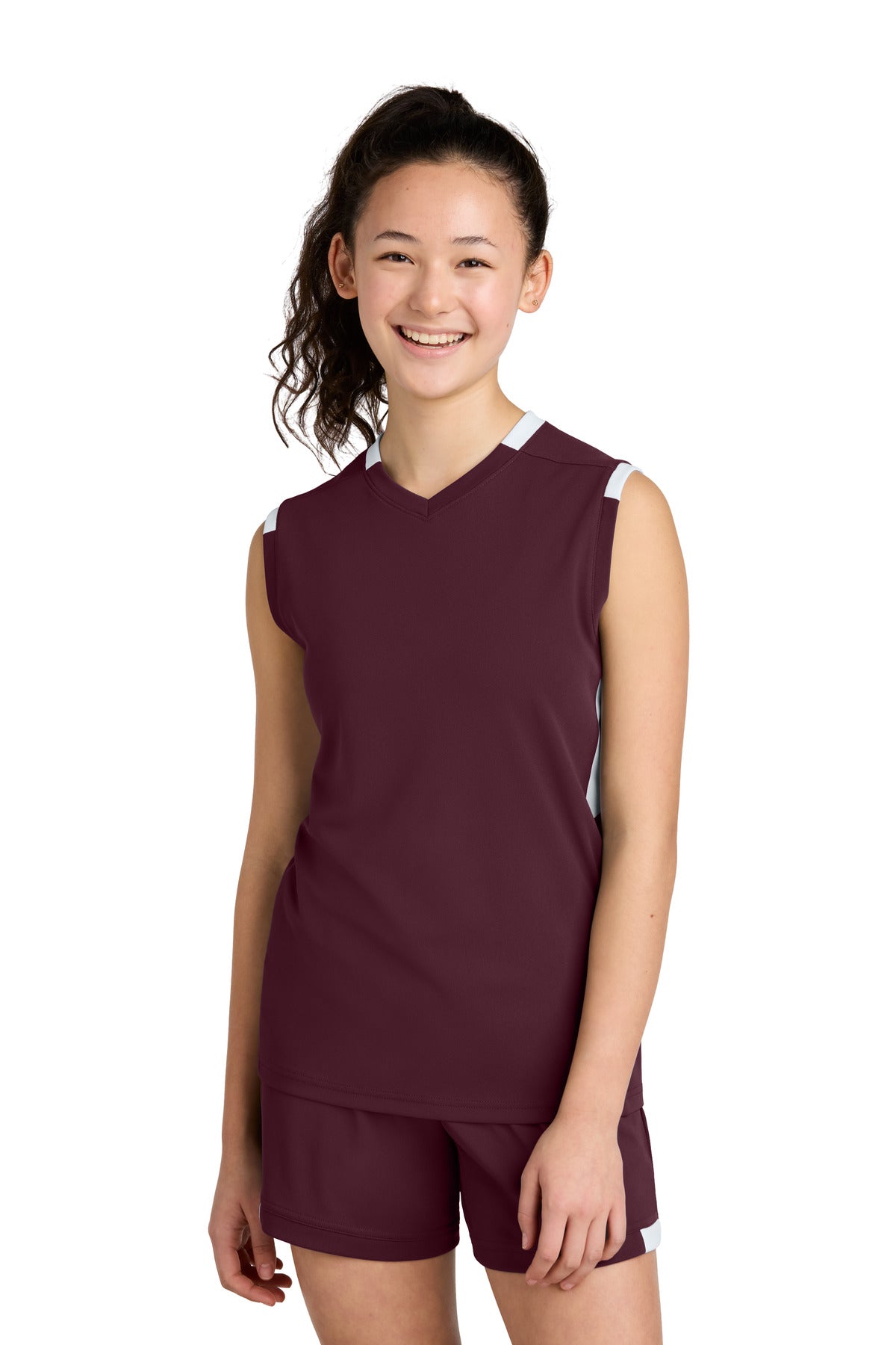 Custom Embroidery or DTF Print - Sport-Tek ® Youth Club Sleeveless V-Neck YST441