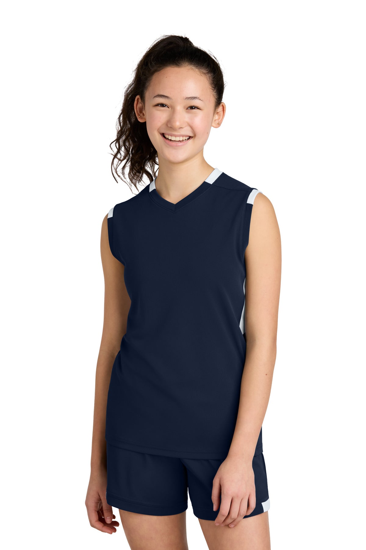 Custom Embroidery or DTF Print - Sport-Tek ® Youth Club Sleeveless V-Neck YST441