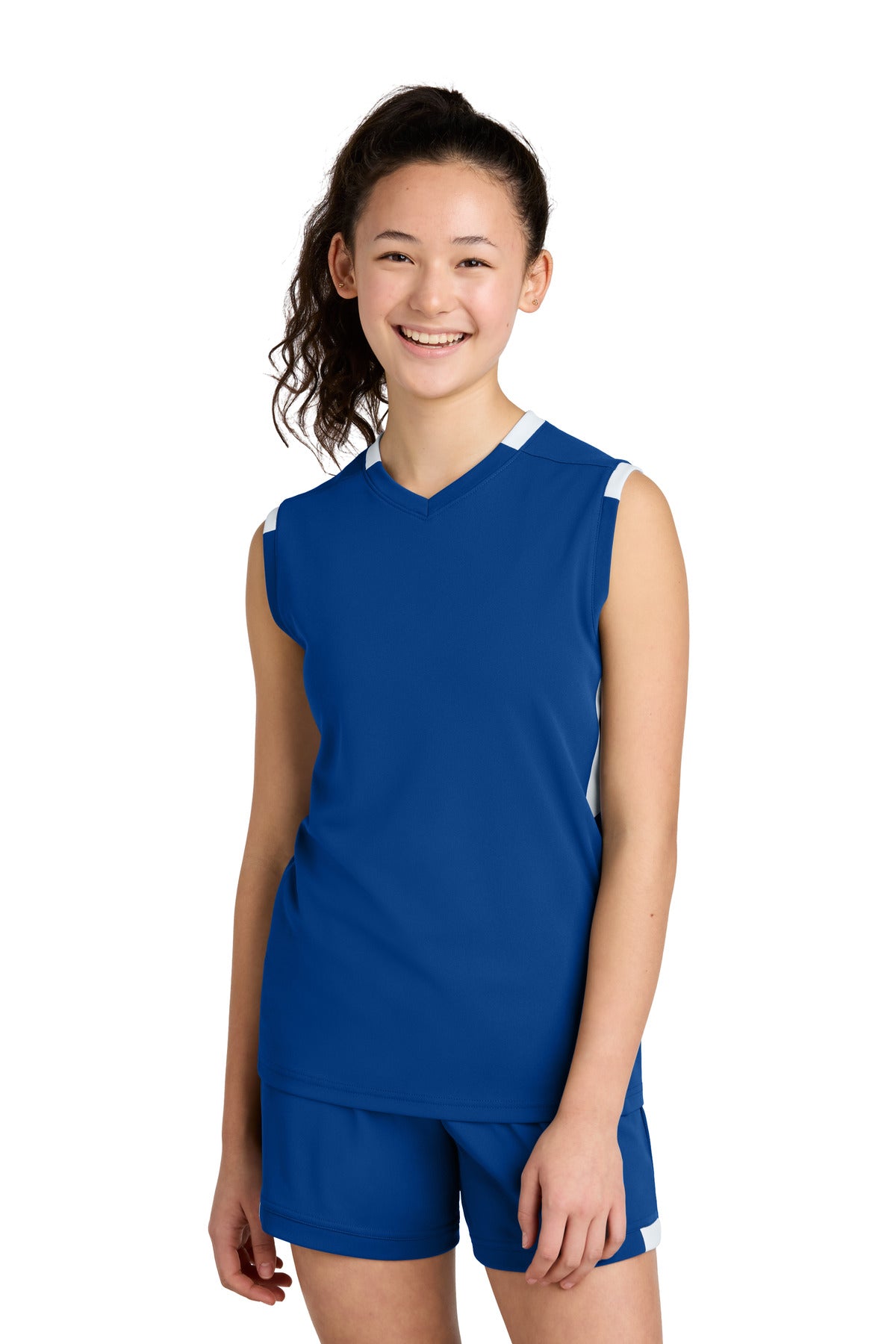 Custom Embroidery or DTF Print - Sport-Tek ® Youth Club Sleeveless V-Neck YST441