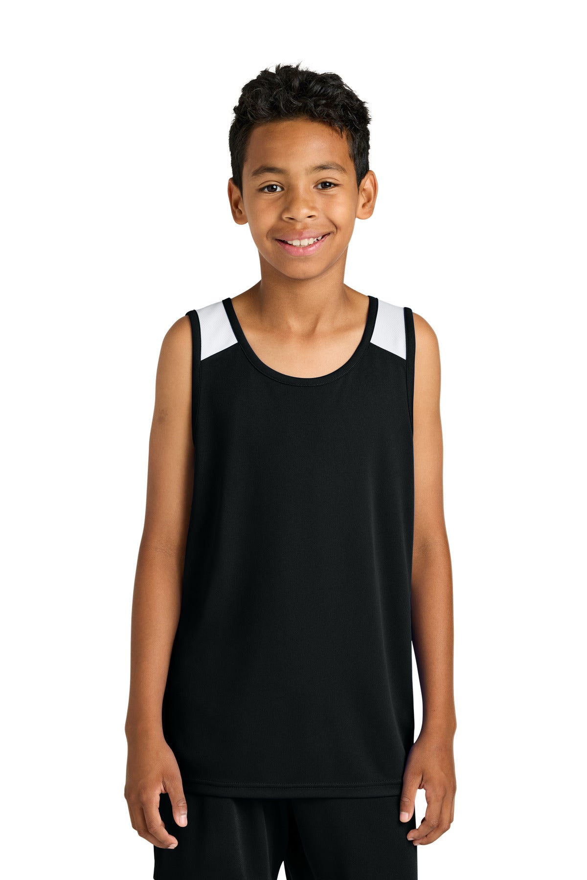 Custom Embroidery or DTF Print - Sport-Tek ® Youth Club Track Tank YST446