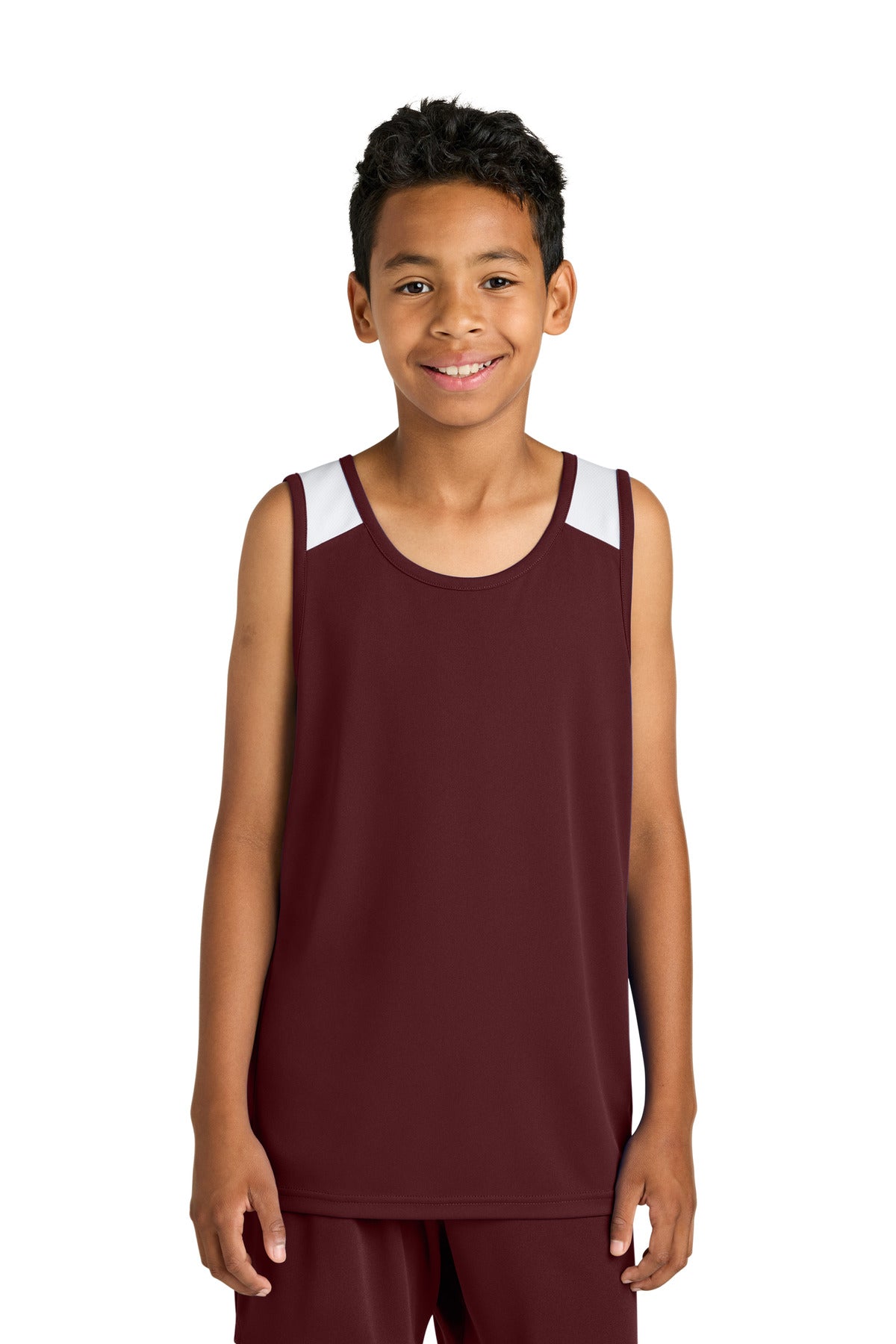 Custom Embroidery or DTF Print - Sport-Tek ® Youth Club Track Tank YST446