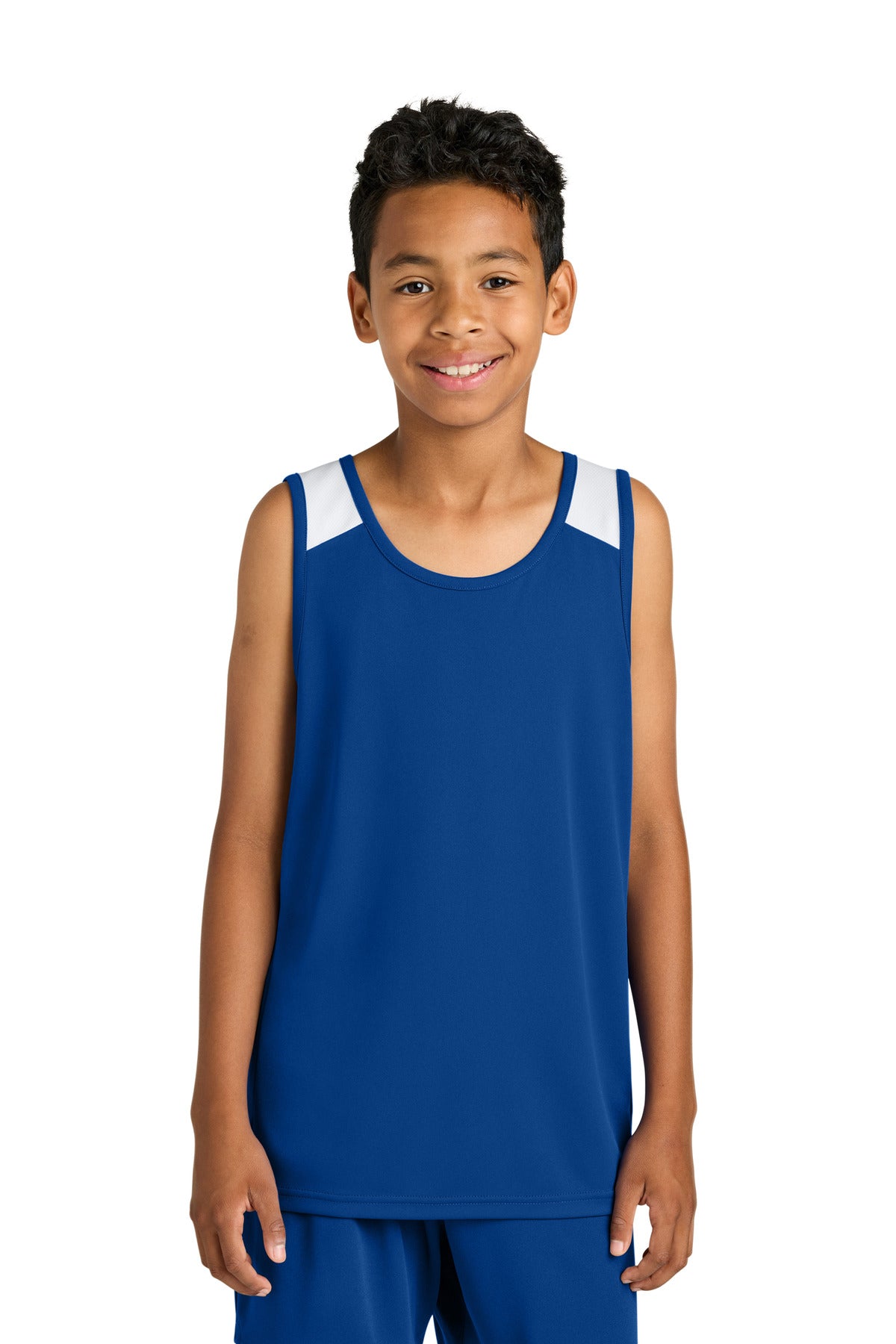 Custom Embroidery or DTF Print - Sport-Tek ® Youth Club Track Tank YST446